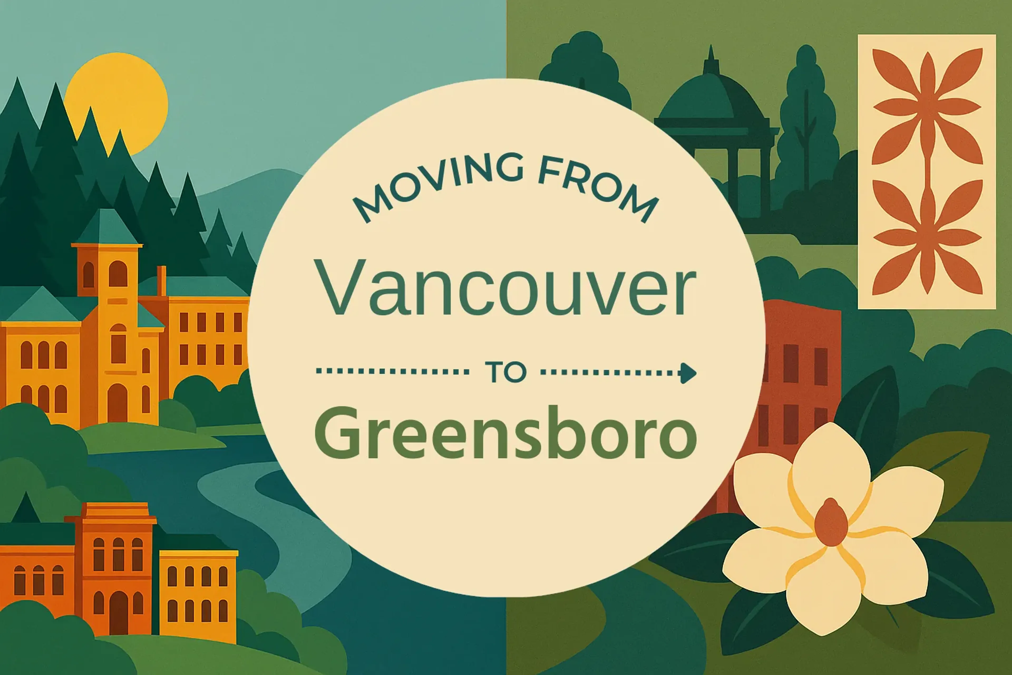 Side-by-side comparison of Vancouver to Greensboro moving companies