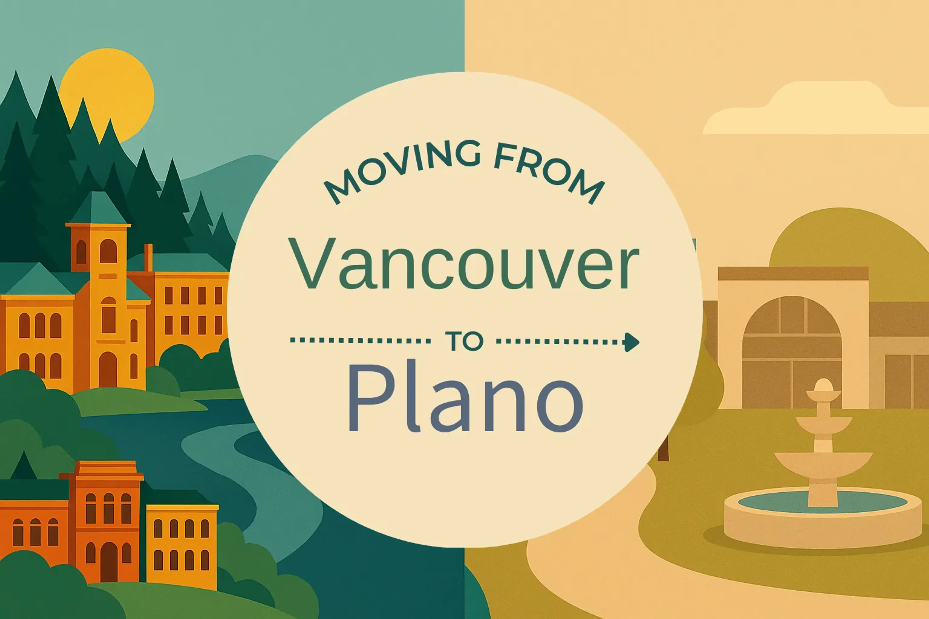Side-by-side comparison of Vancouver to Plano moving companies