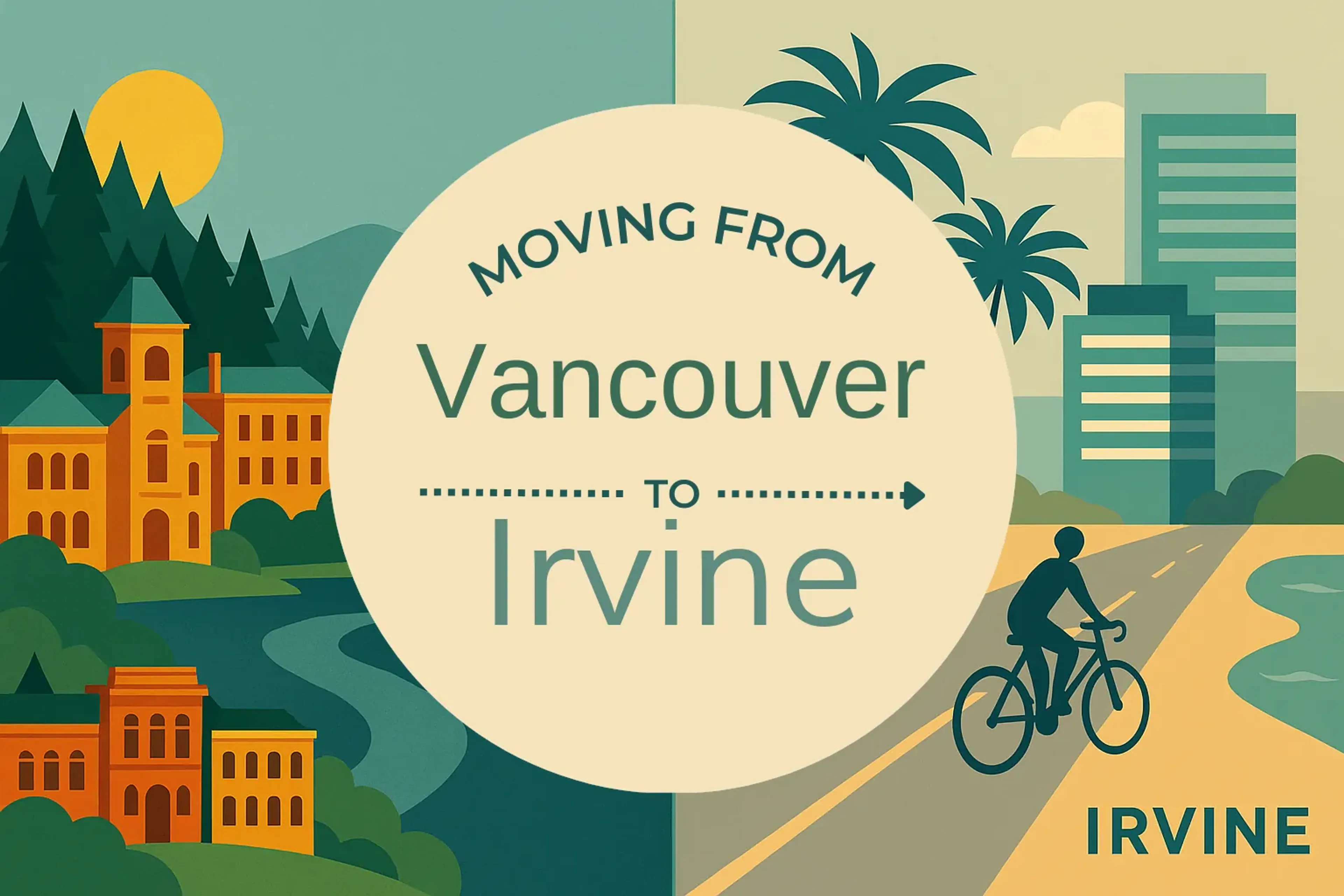 Side-by-side comparison of Vancouver to Irvine moving companies