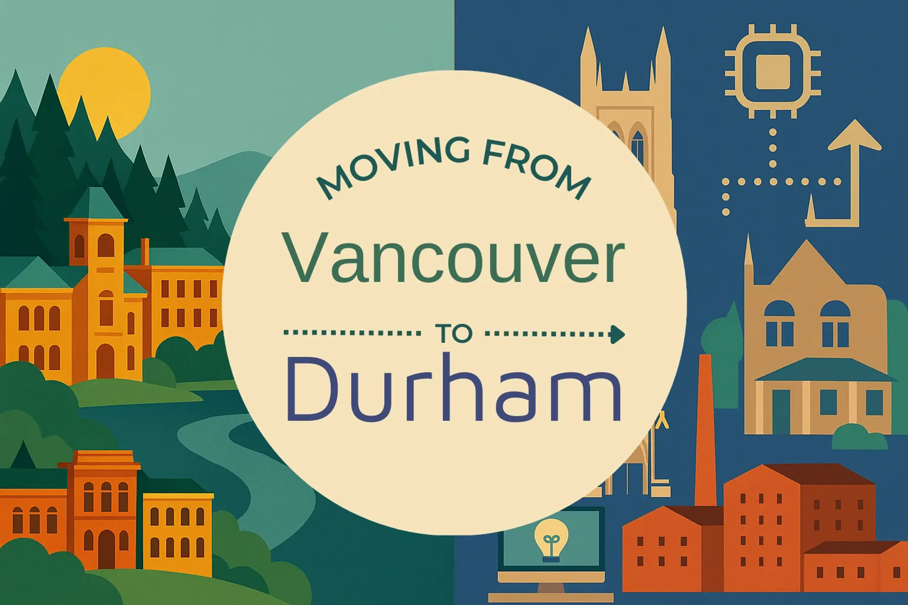 Side-by-side comparison of Vancouver to Durham moving companies