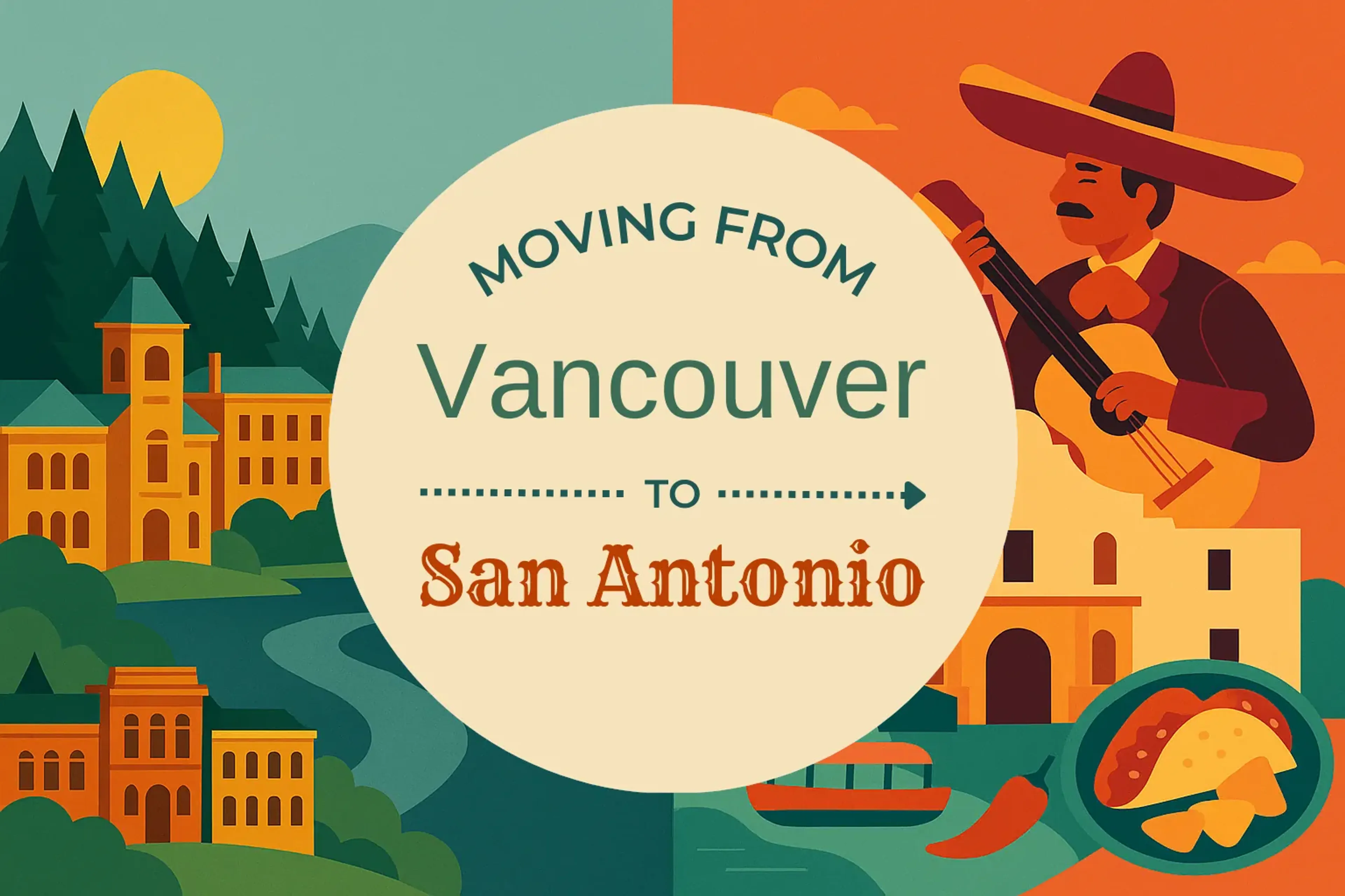 Side-by-side comparison of Vancouver to San Antonio moving companies