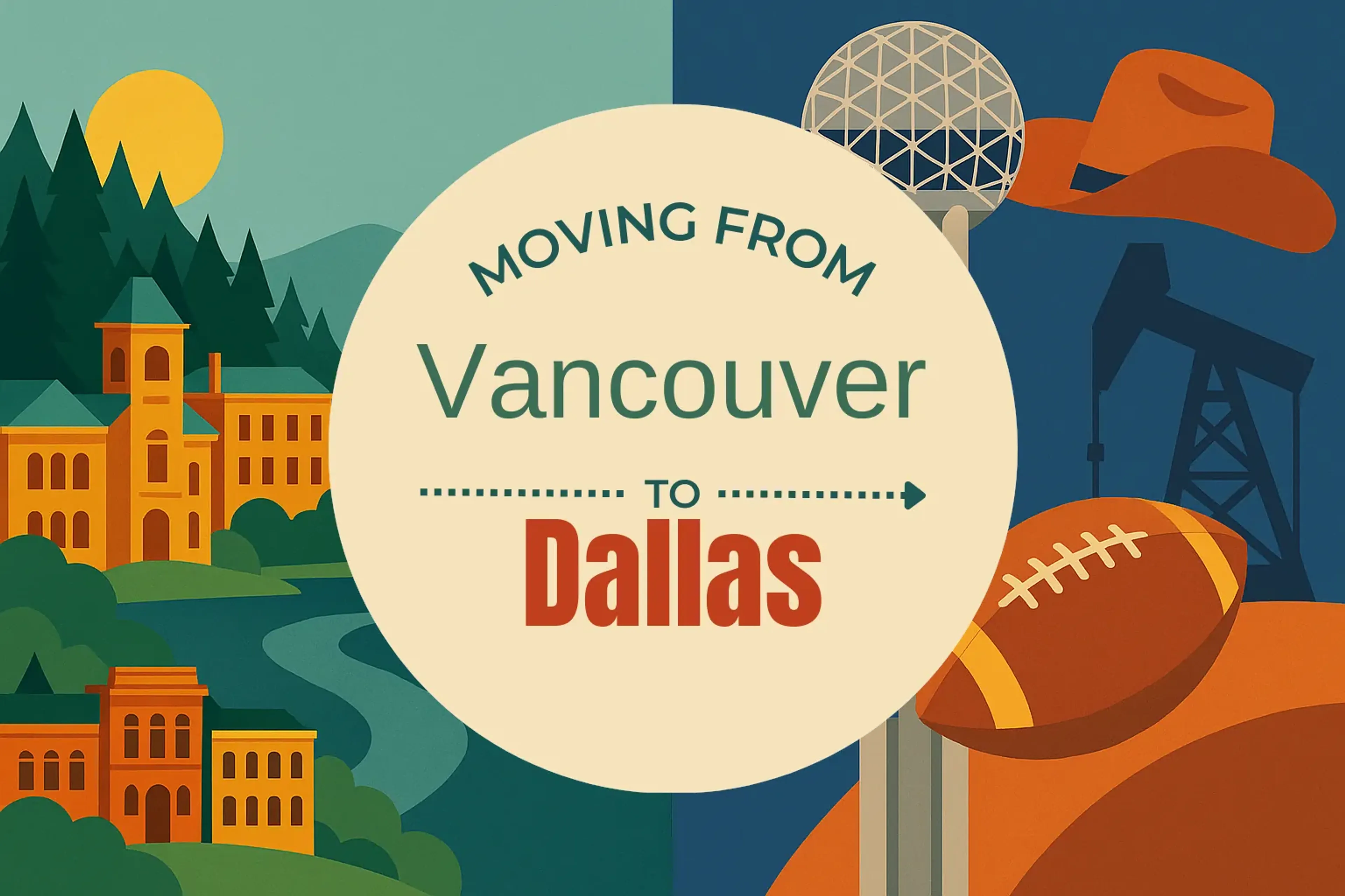Side-by-side comparison of Vancouver to Dallas moving companies