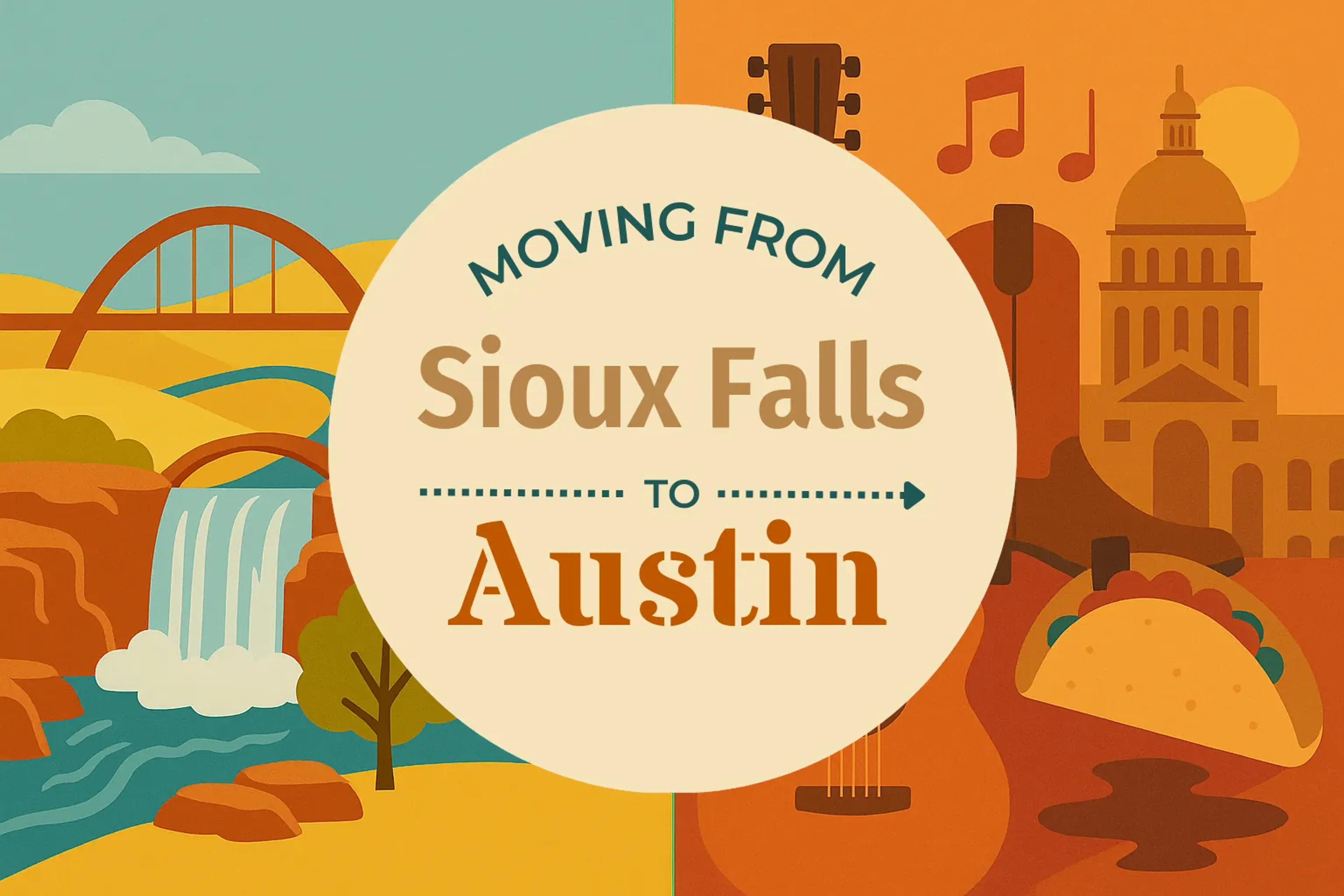 Side-by-side comparison of Sioux Falls to Austin moving companies