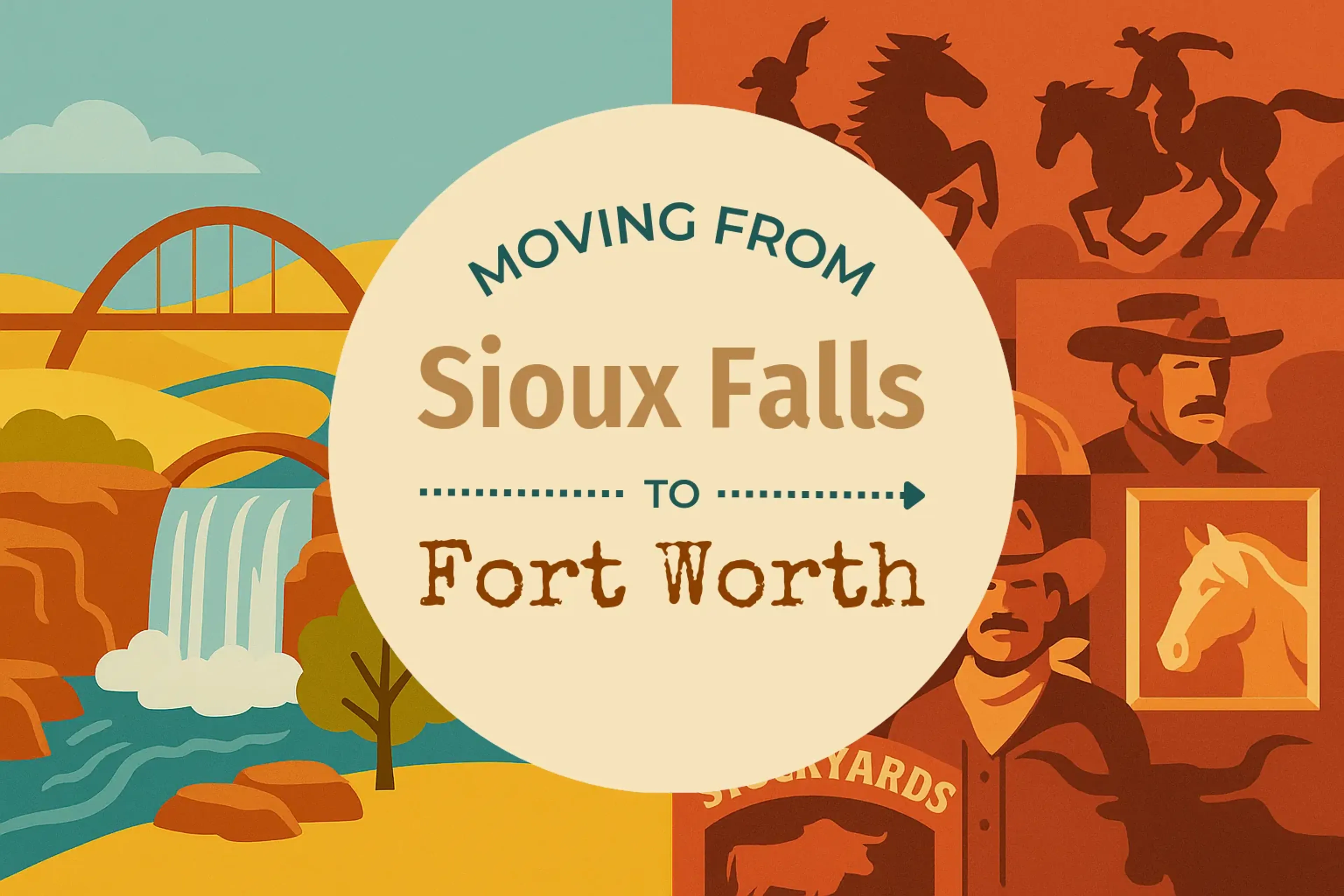 Side-by-side comparison of Sioux Falls to Fort Worth moving companies