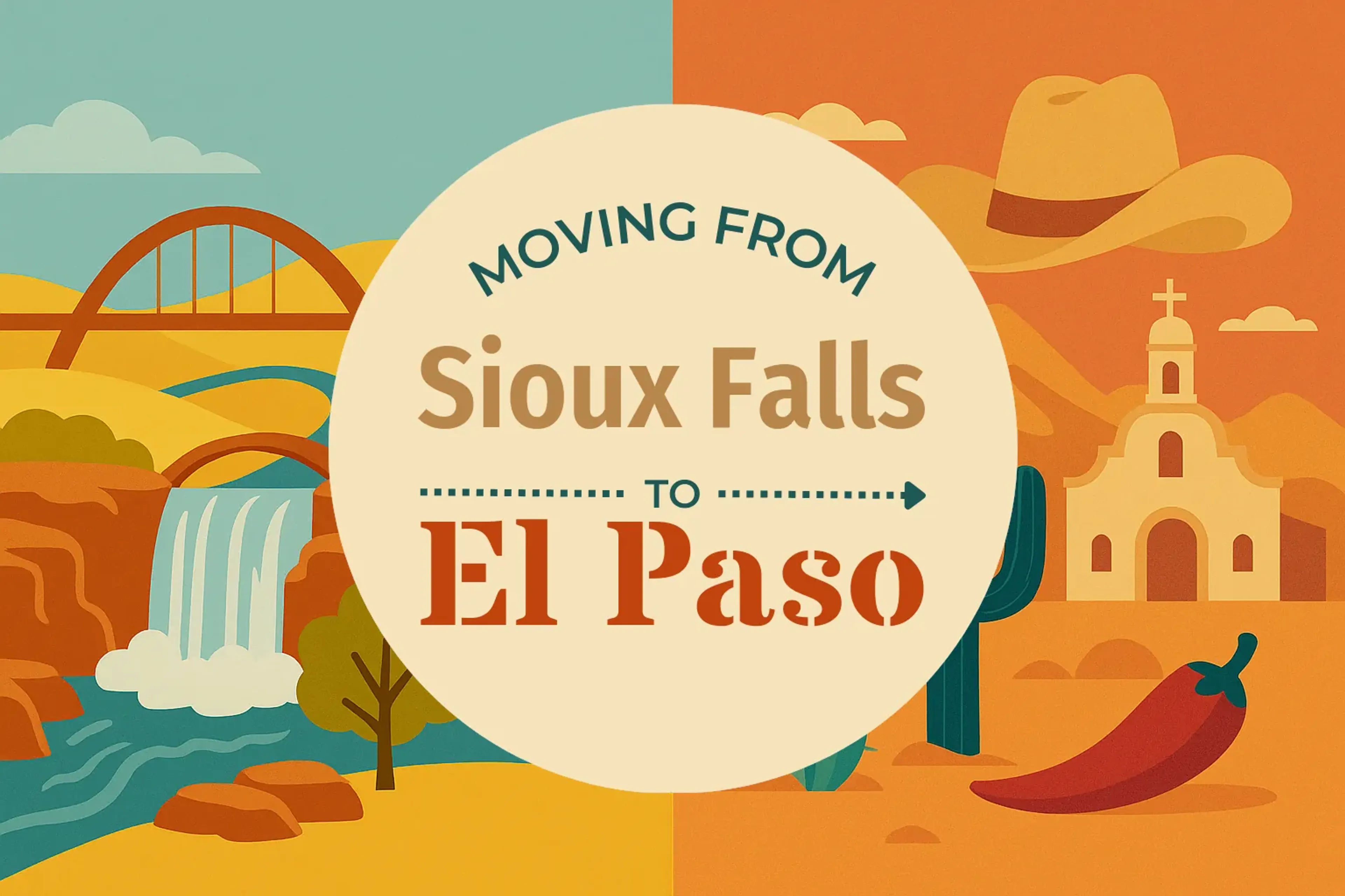 Side-by-side comparison of Sioux Falls to El Paso moving companies