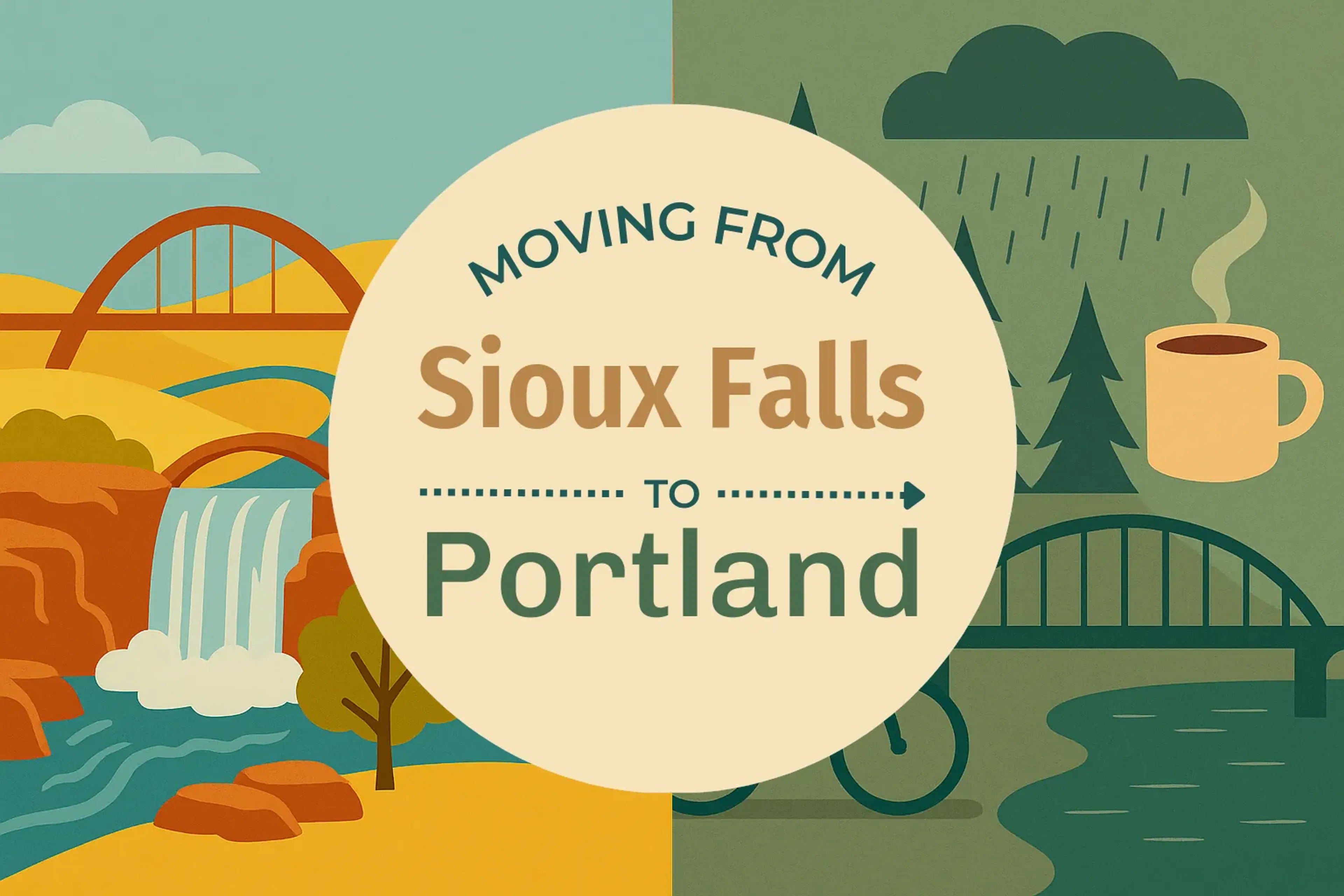 Side-by-side comparison of Sioux Falls to Portland moving companies
