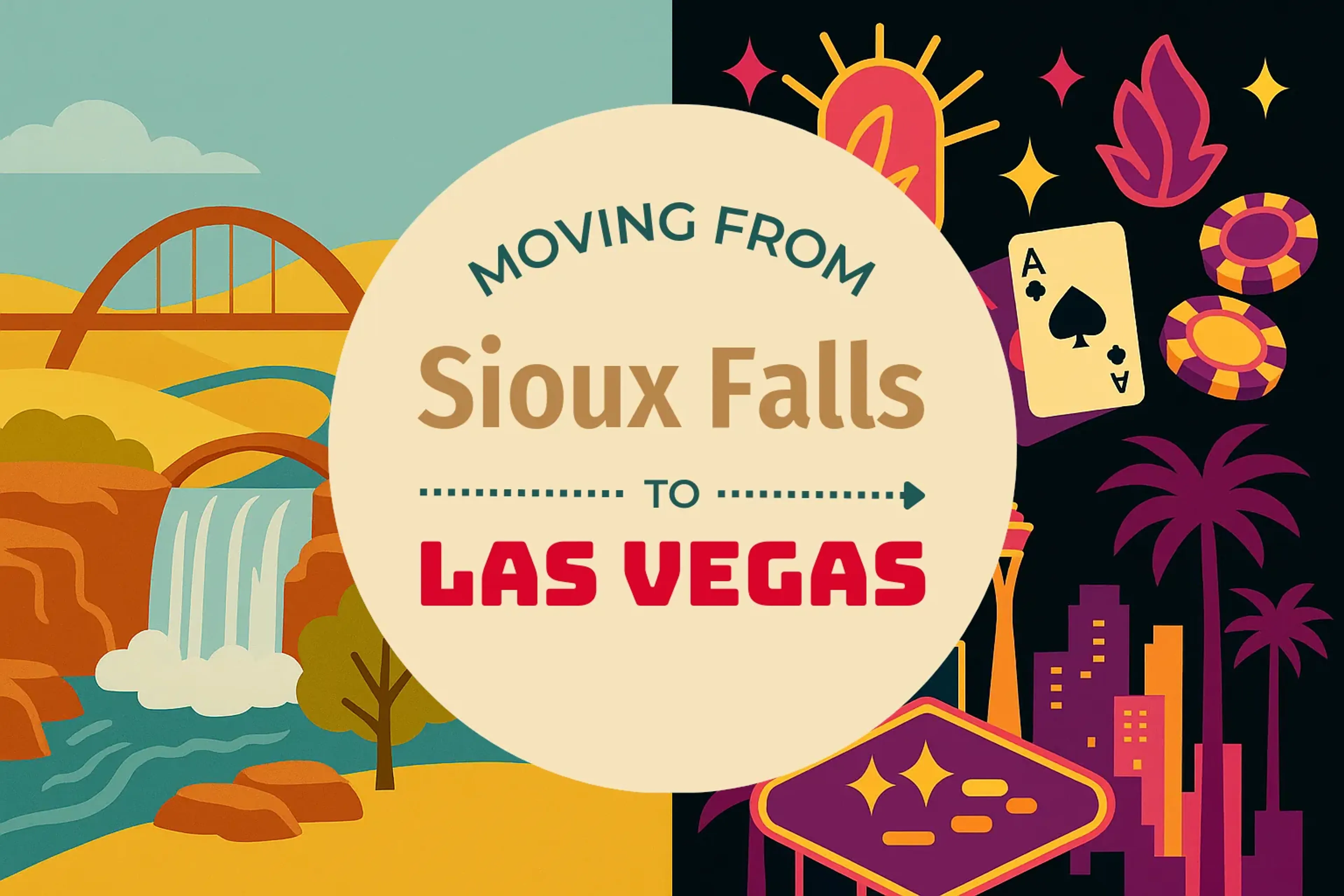 Side-by-side comparison of Sioux Falls to Las Vegas moving companies