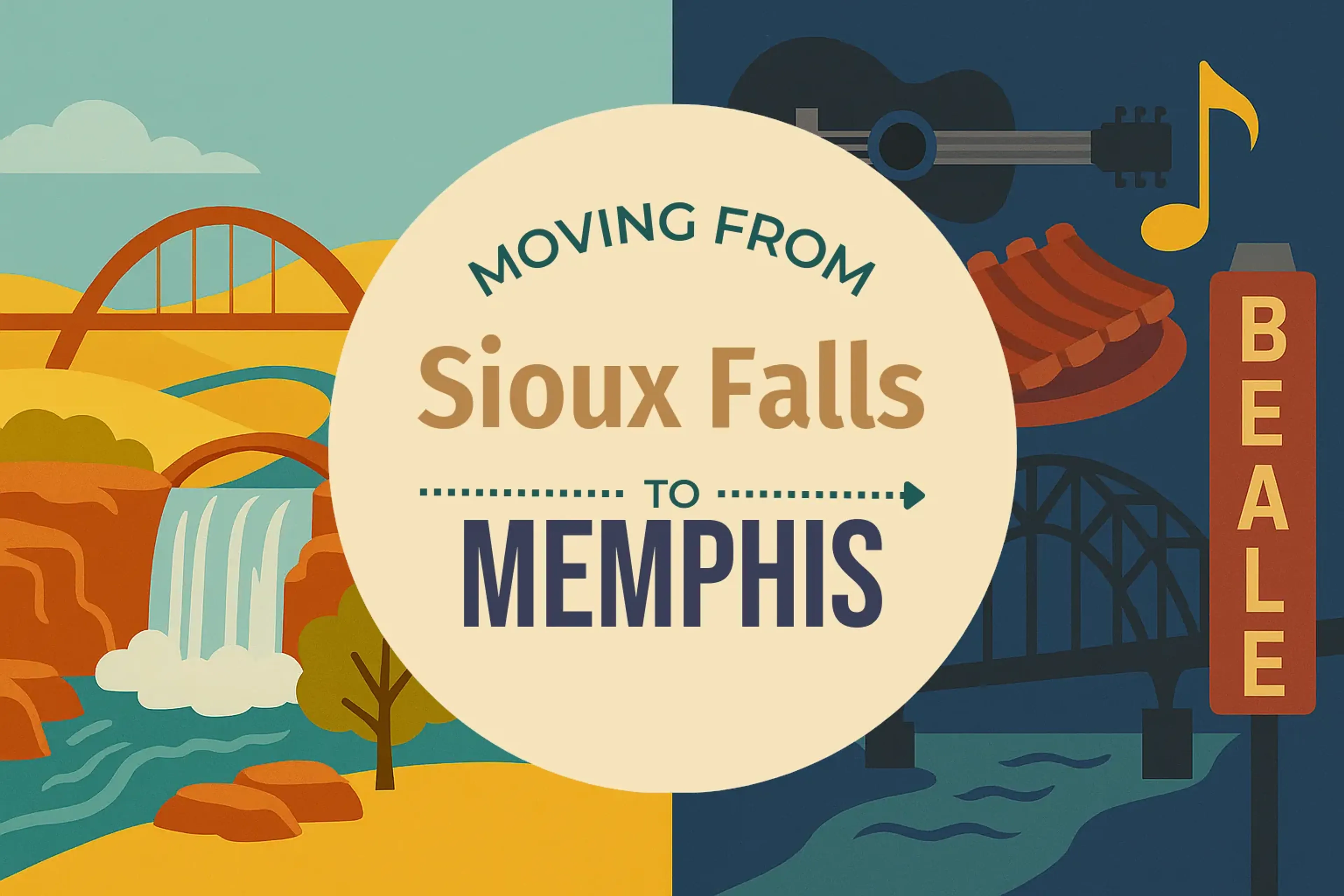 Side-by-side comparison of Sioux Falls to Memphis moving companies