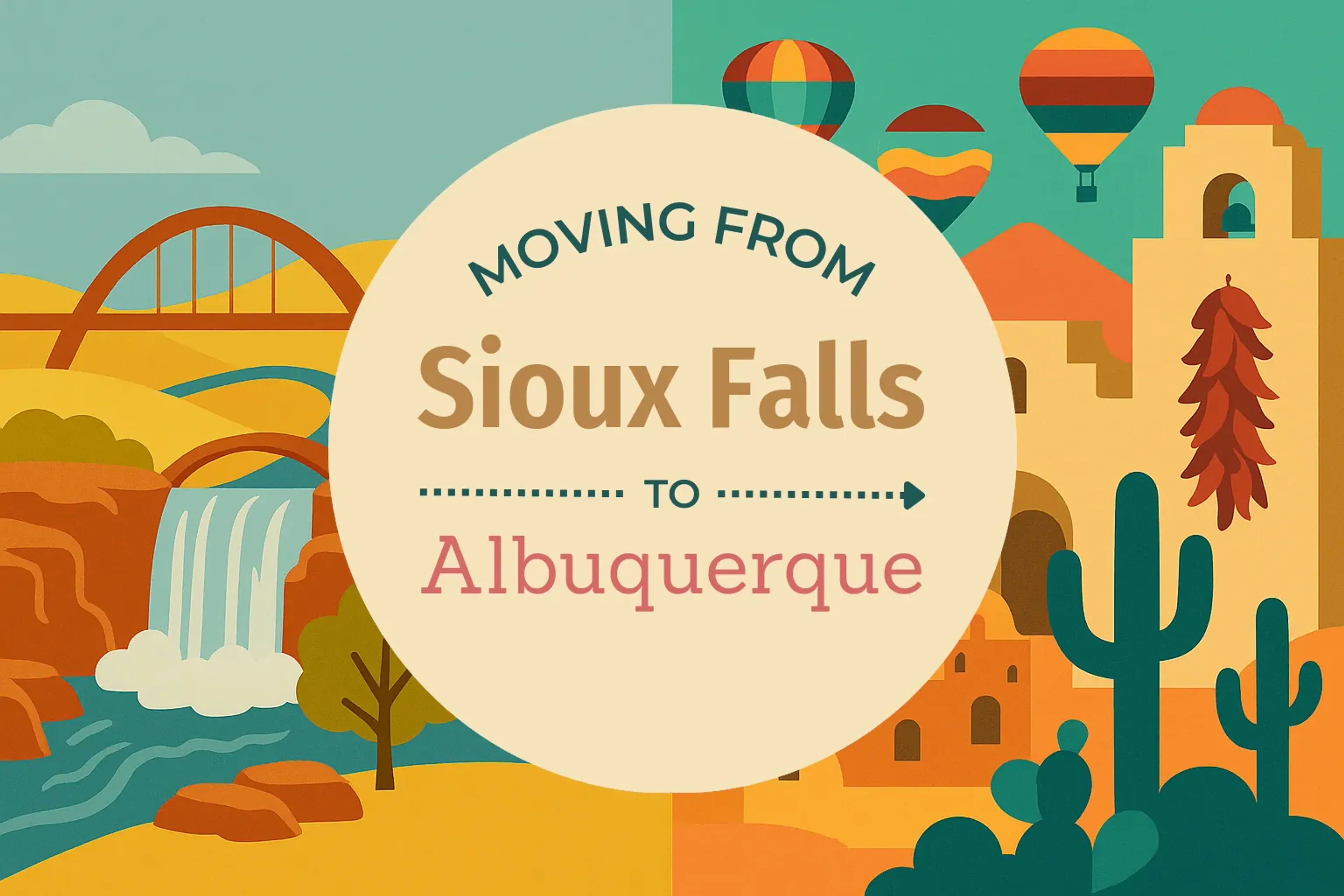 Side-by-side comparison of Sioux Falls to Albuquerque moving companies