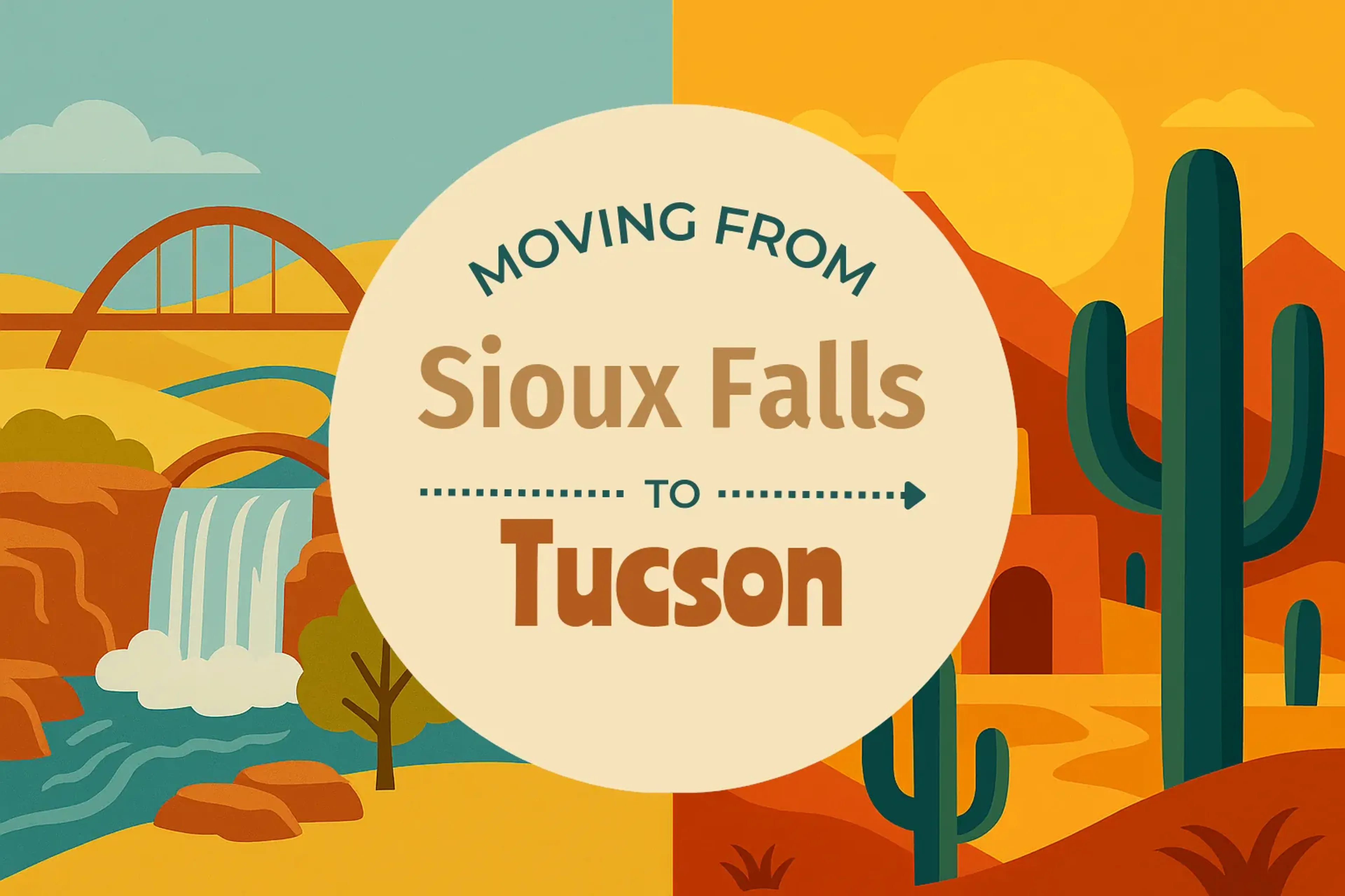 Side-by-side comparison of Sioux Falls to Tucson moving companies