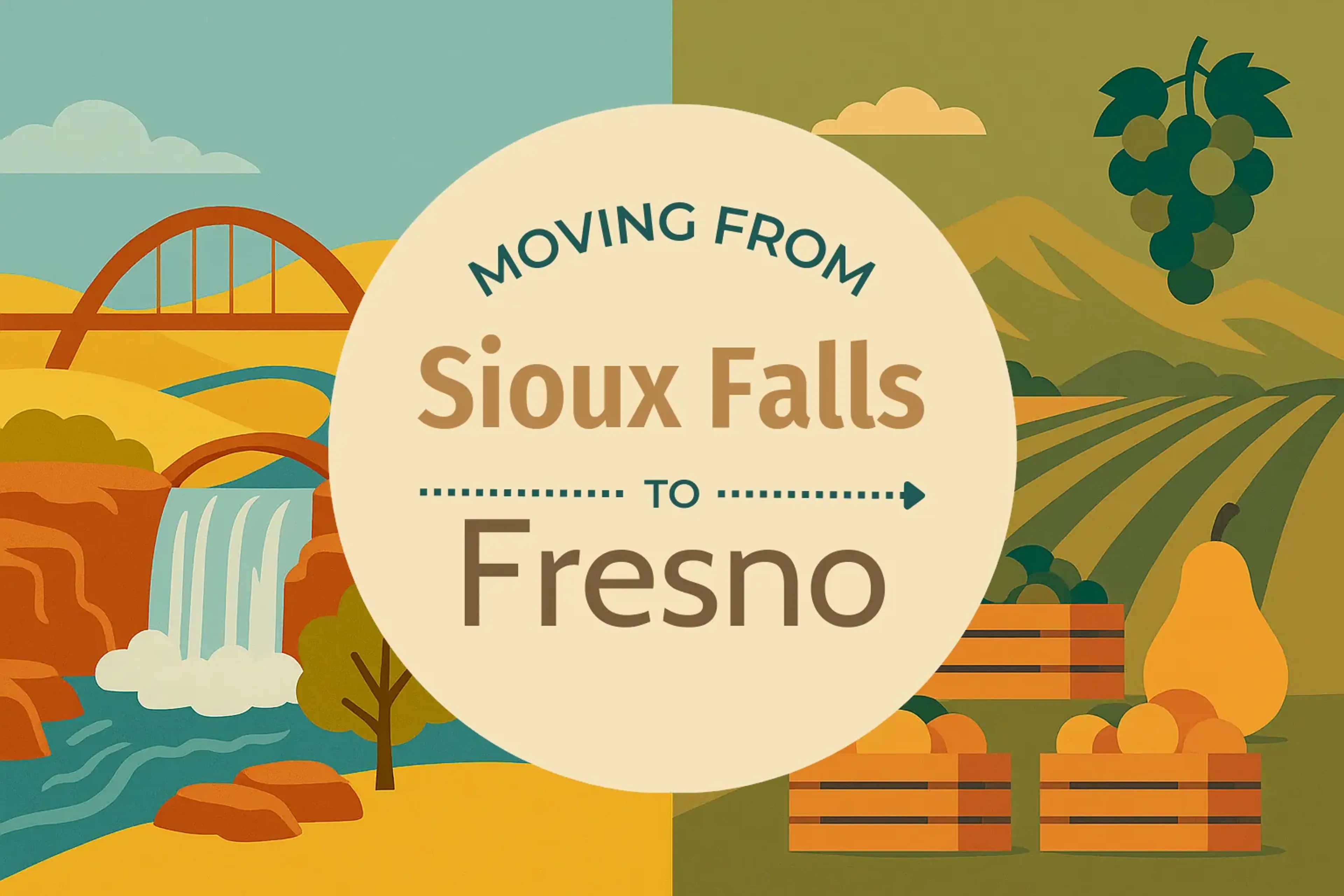 Side-by-side comparison of Sioux Falls to Fresno moving companies