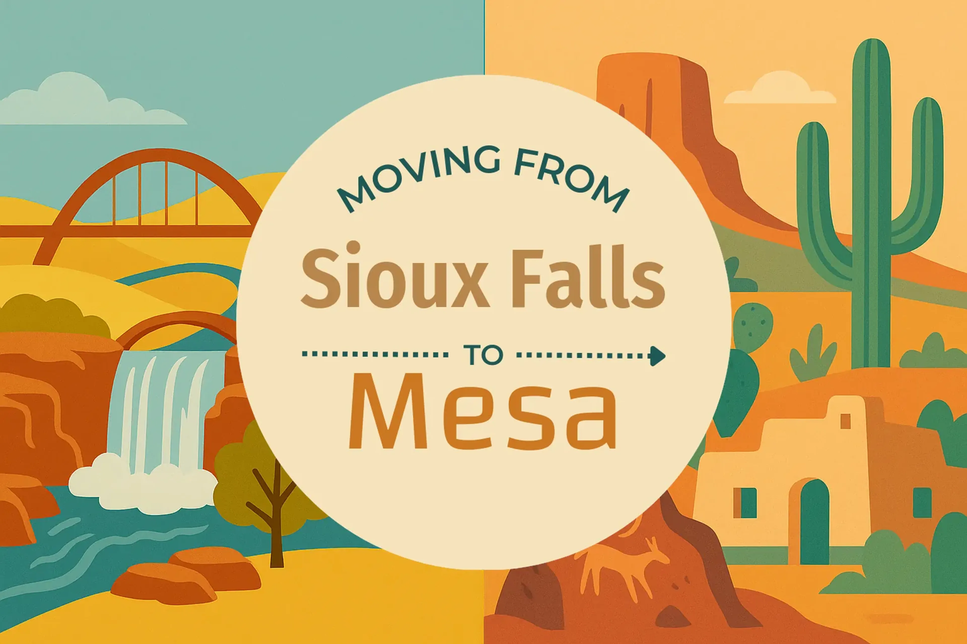 Side-by-side comparison of Sioux Falls to Mesa moving companies