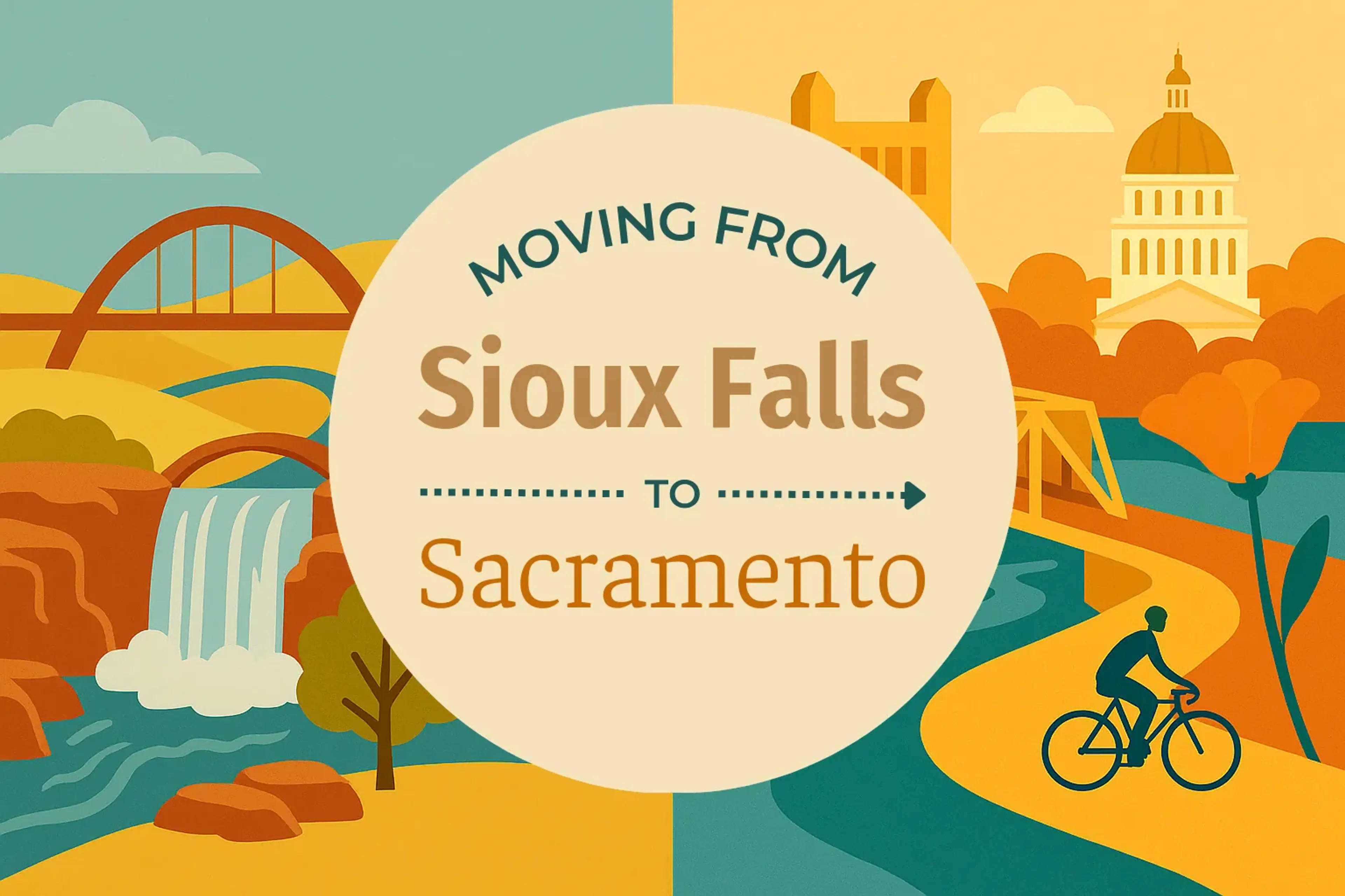 Side-by-side comparison of Sioux Falls to Sacramento moving companies