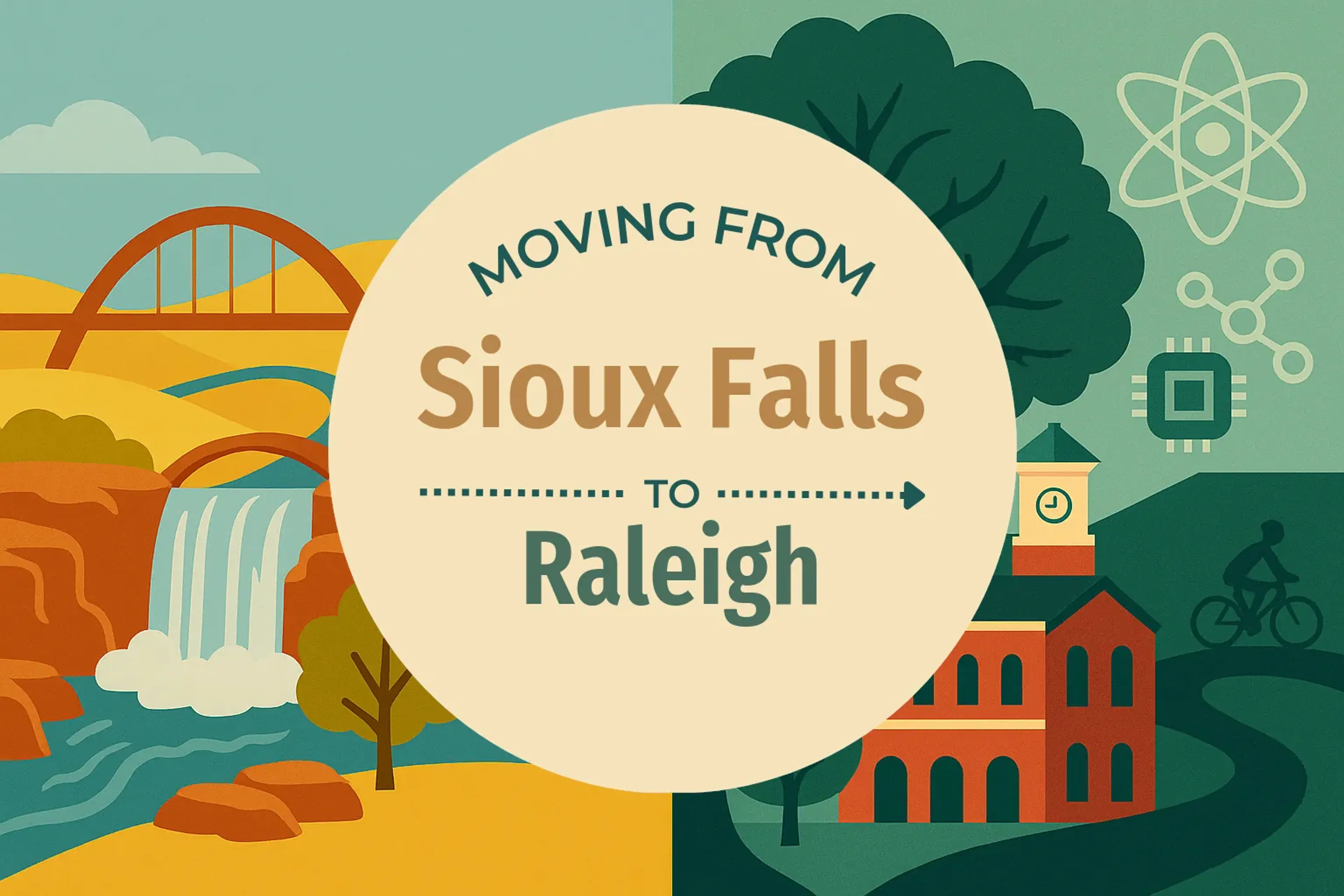 Side-by-side comparison of Sioux Falls to Raleigh moving companies