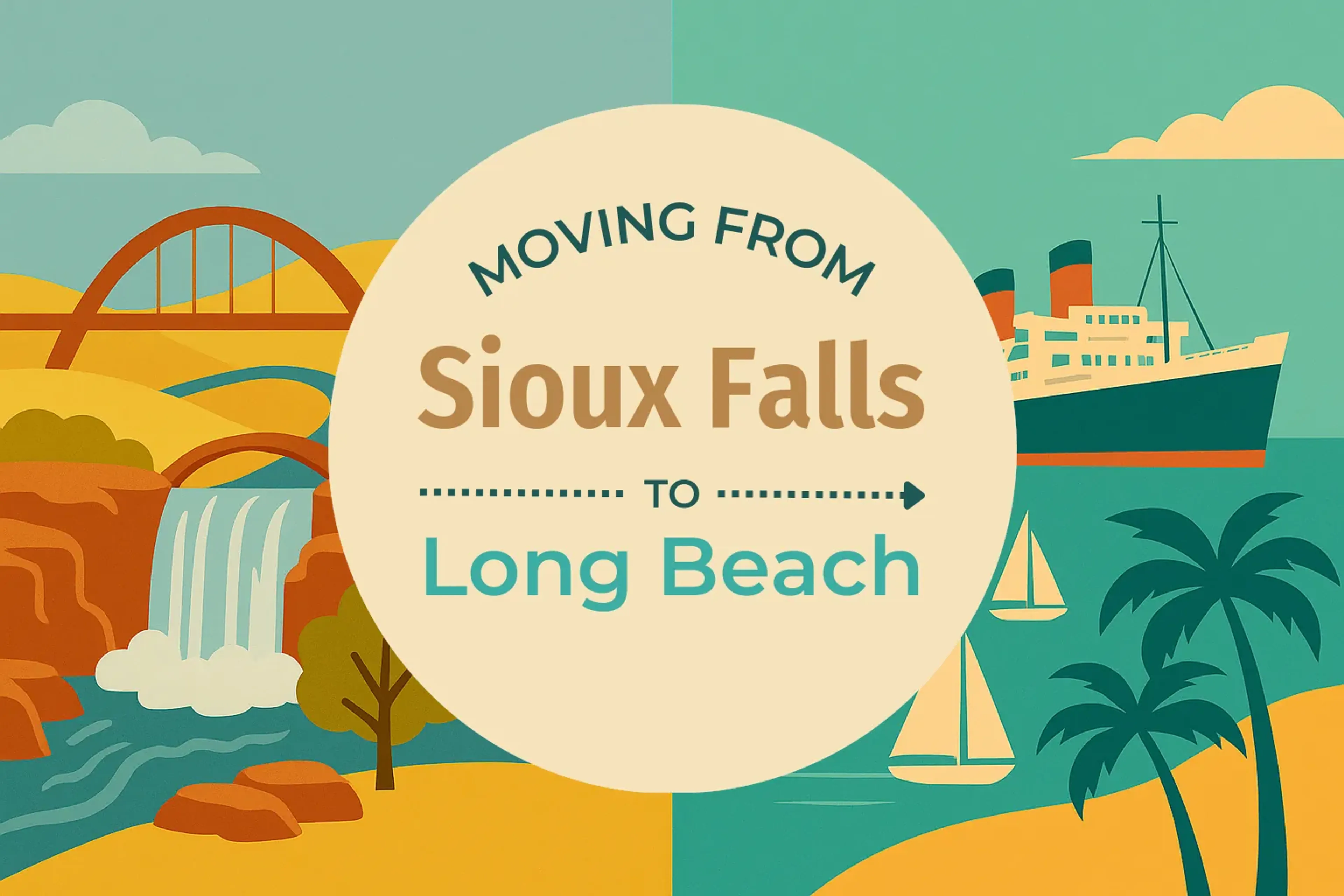 Side-by-side comparison of Sioux Falls to Long Beach moving companies