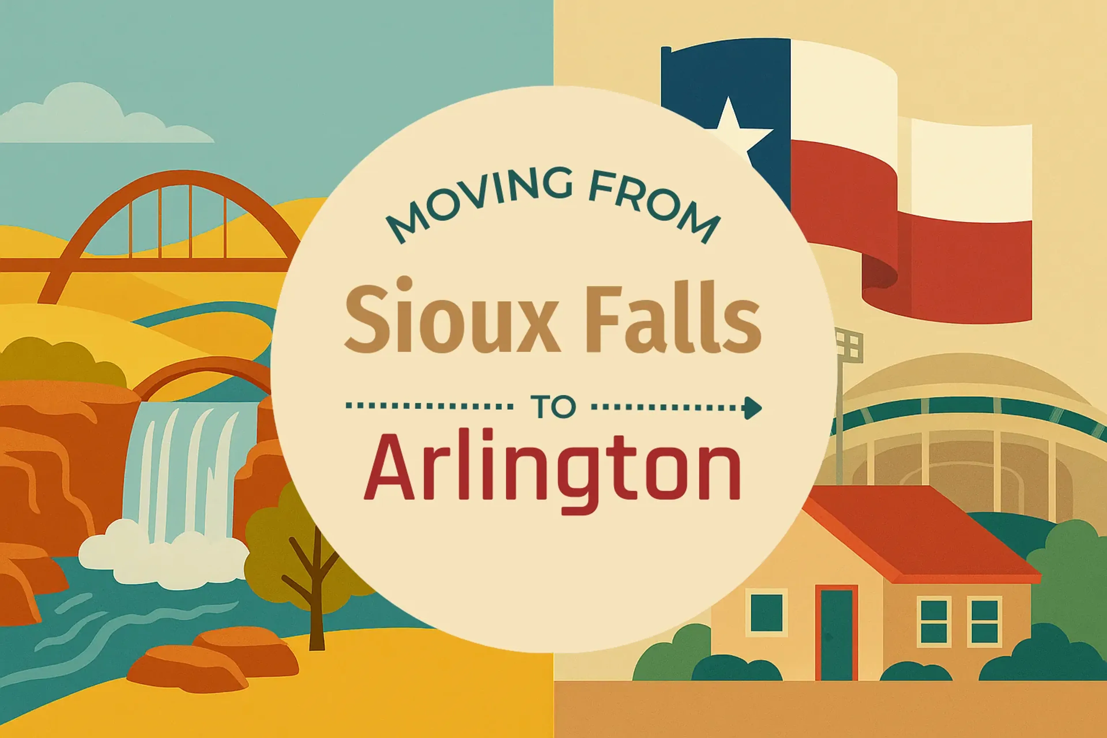 Side-by-side comparison of Sioux Falls to Arlington moving companies