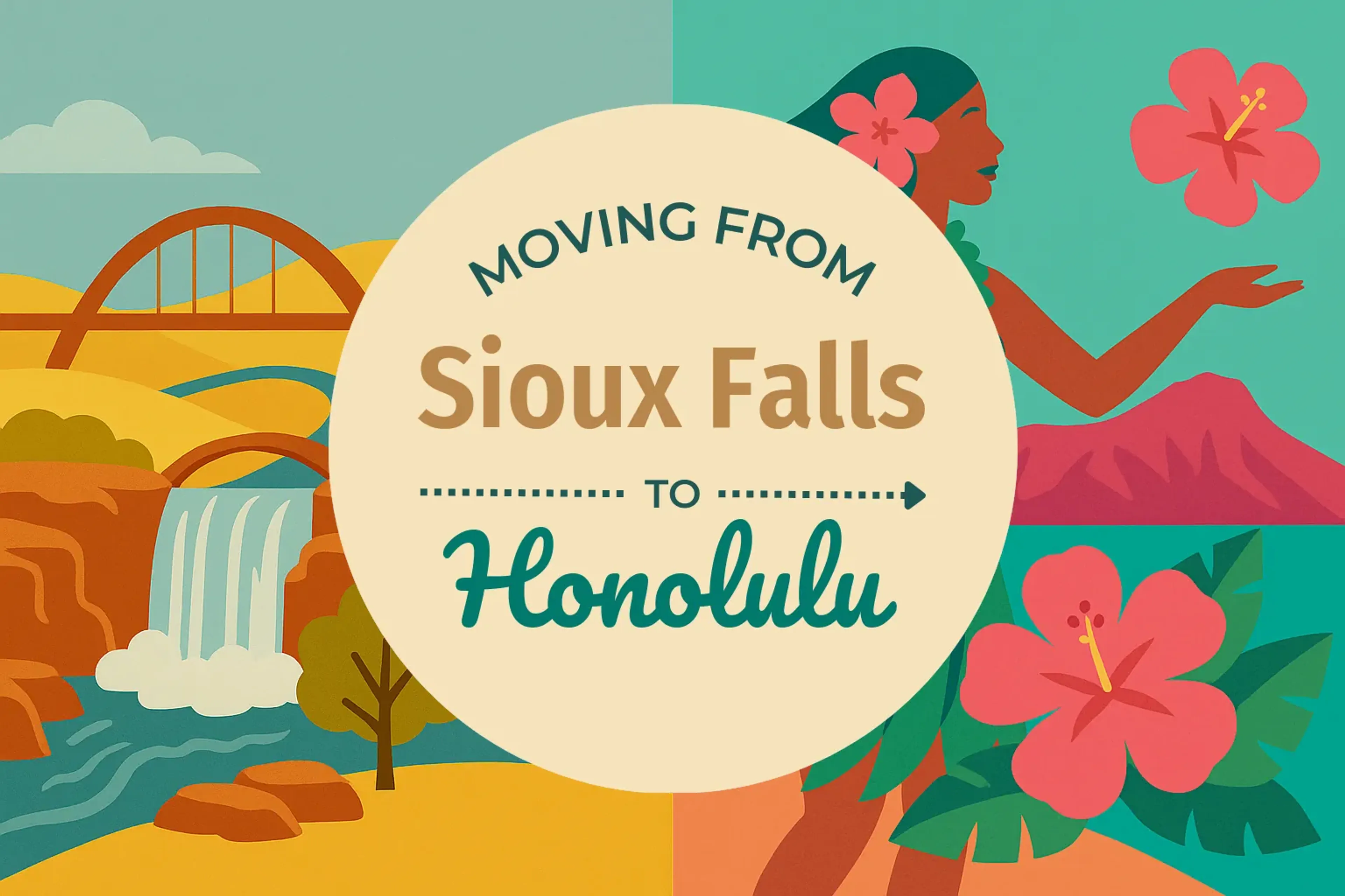 Side-by-side comparison of Sioux Falls to Honolulu moving companies