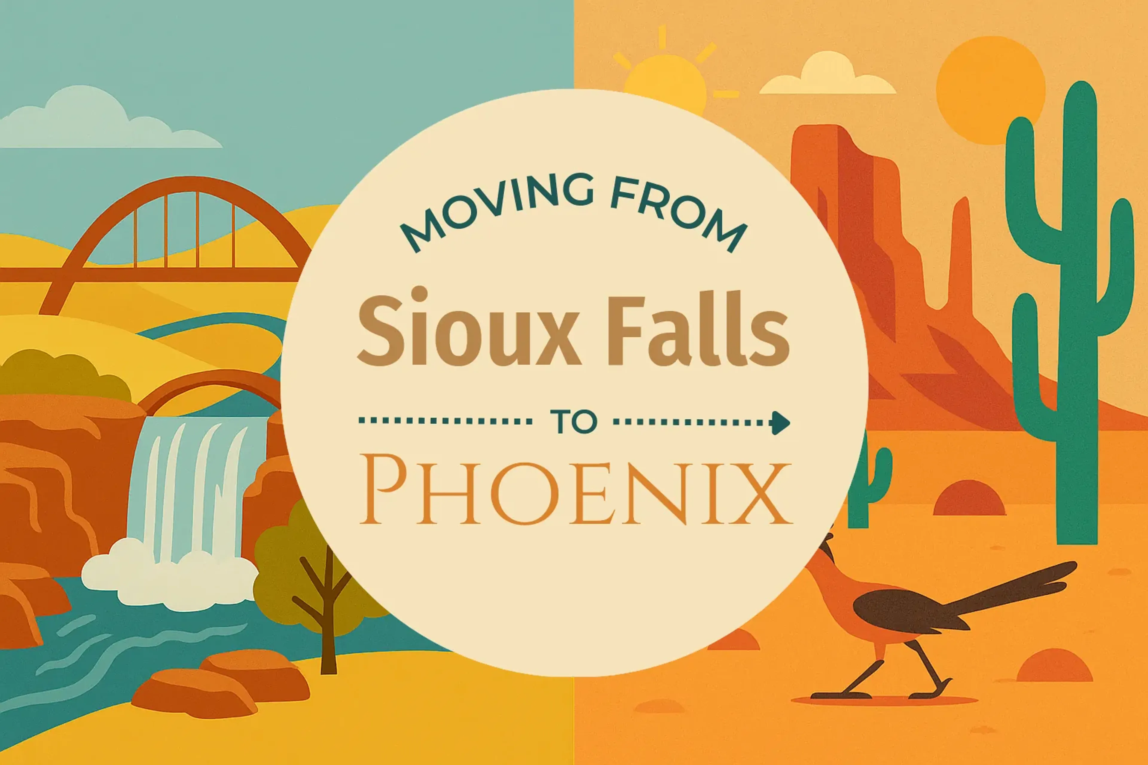 Side-by-side comparison of Sioux Falls to Phoenix moving companies