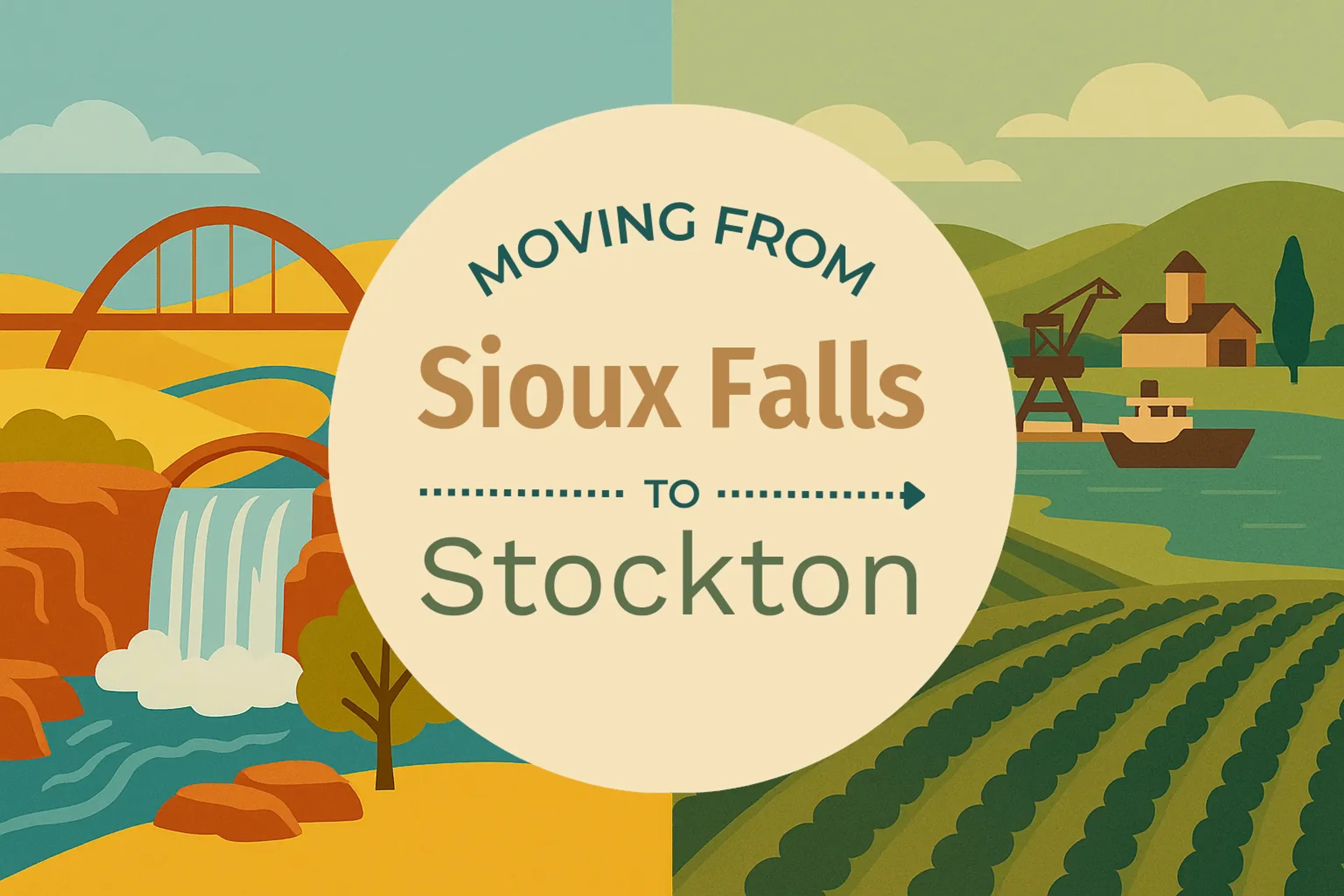 Side-by-side comparison of Sioux Falls to Stockton moving companies