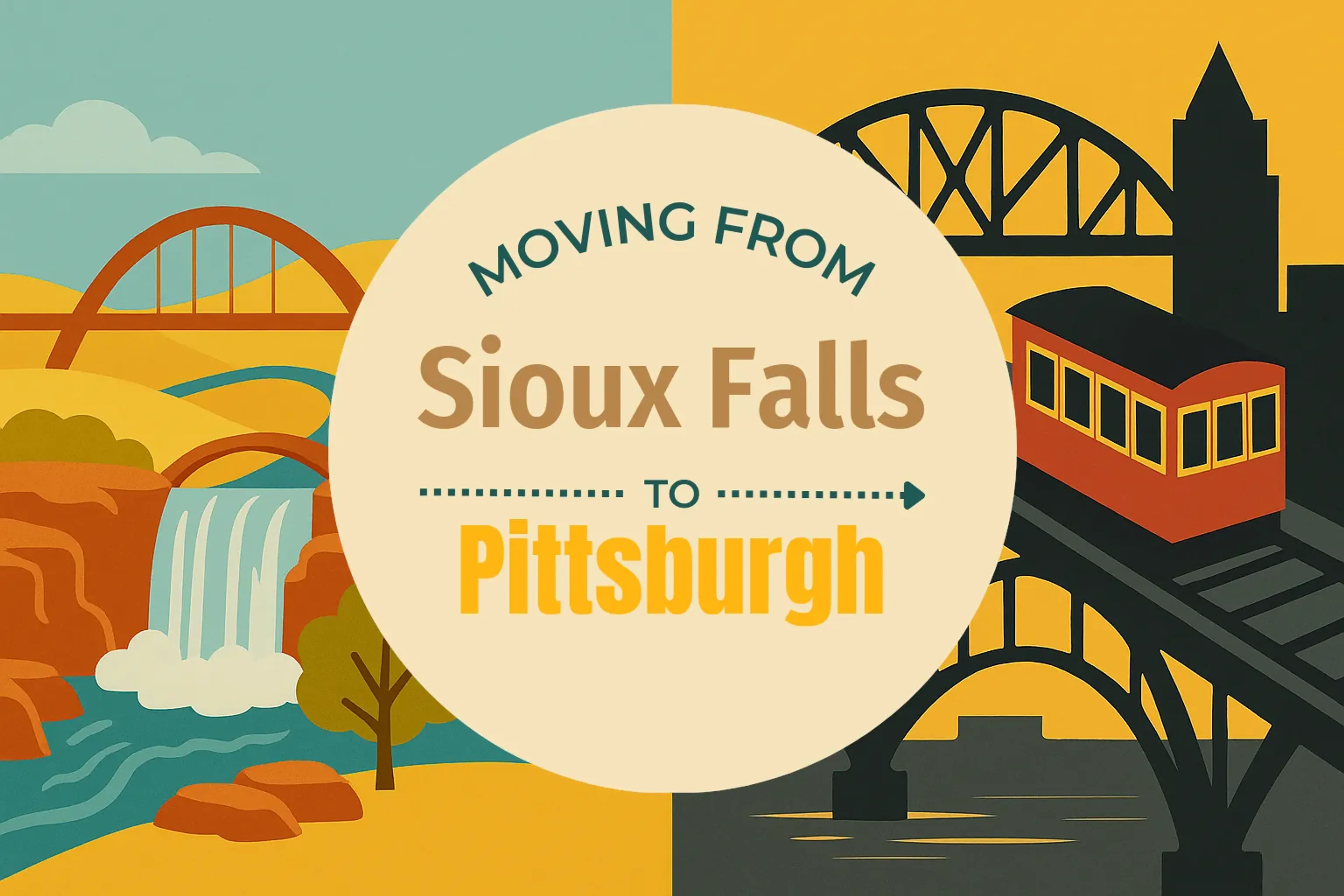 Side-by-side comparison of Sioux Falls to Pittsburgh moving companies