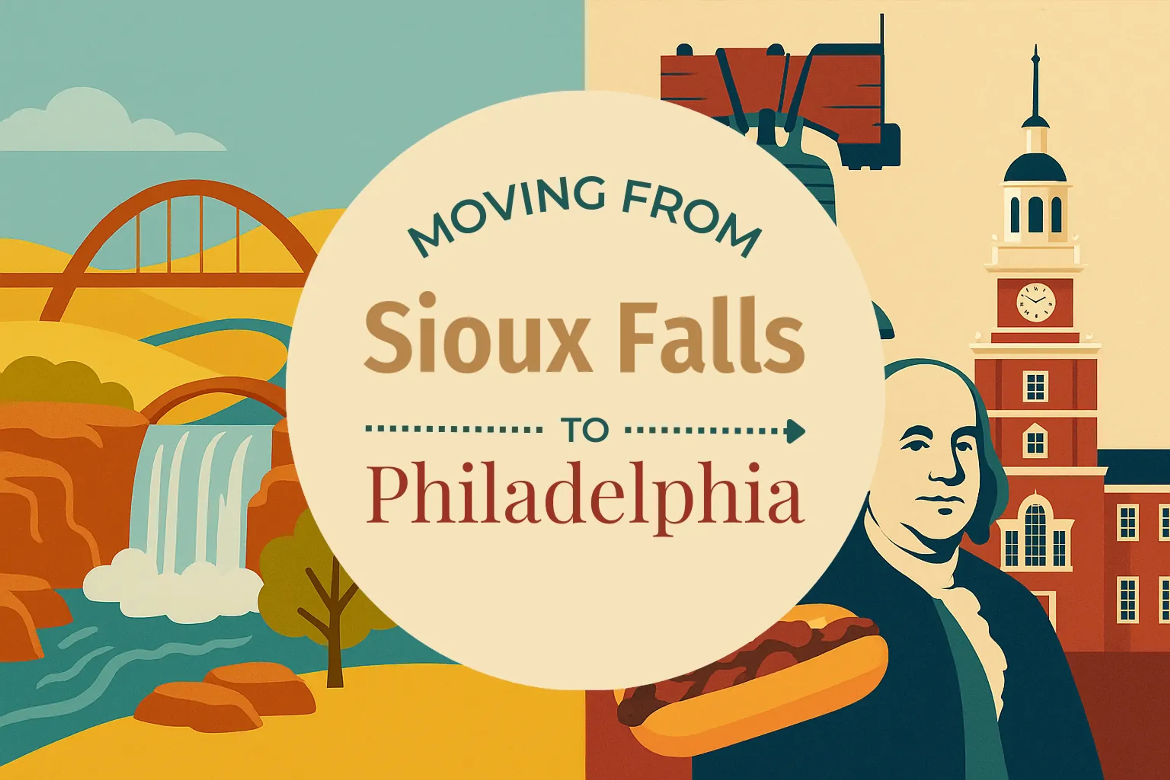 Side-by-side comparison of Sioux Falls to Philadelphia moving companies