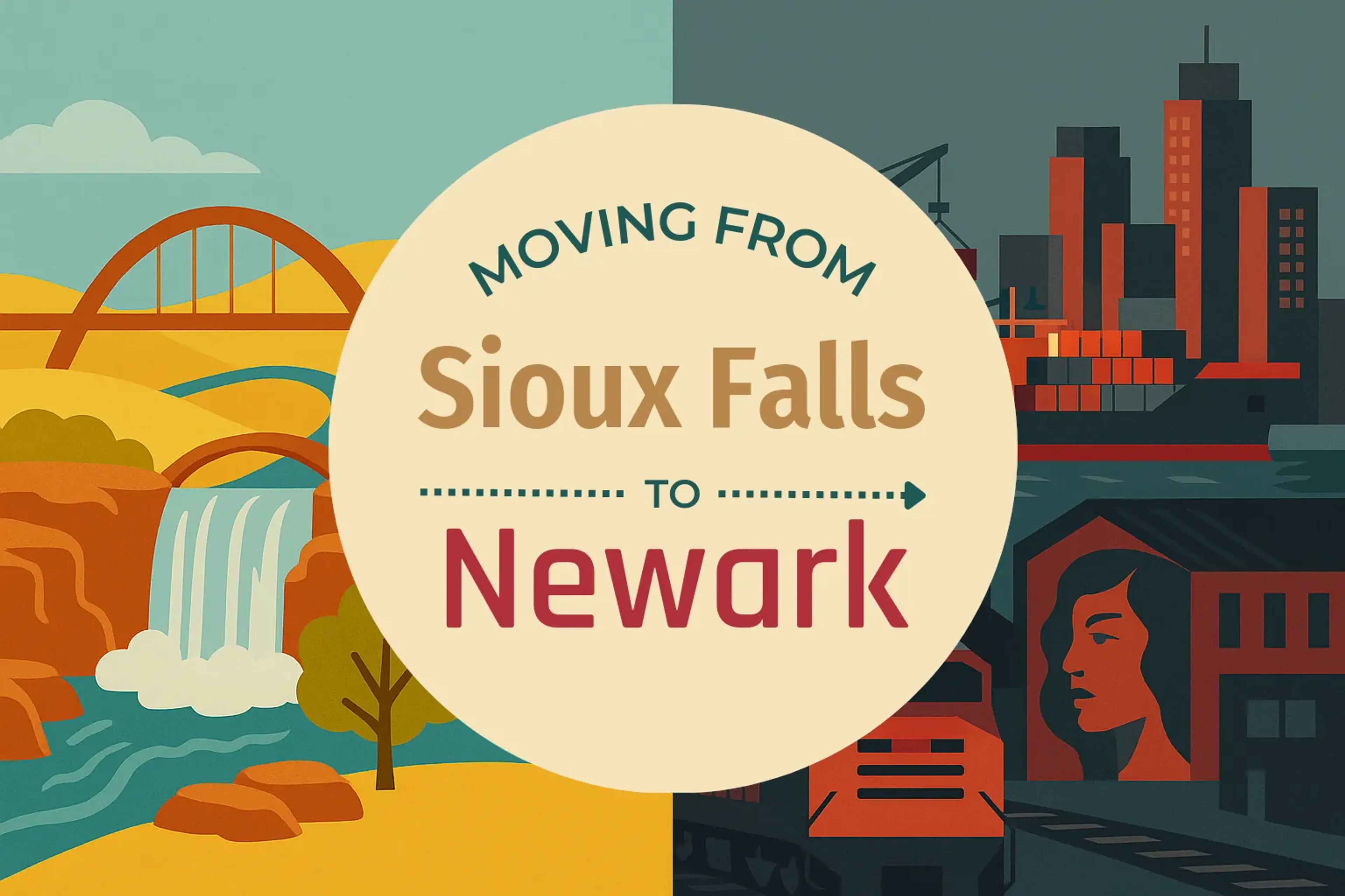 Side-by-side comparison of Sioux Falls to Newark moving companies