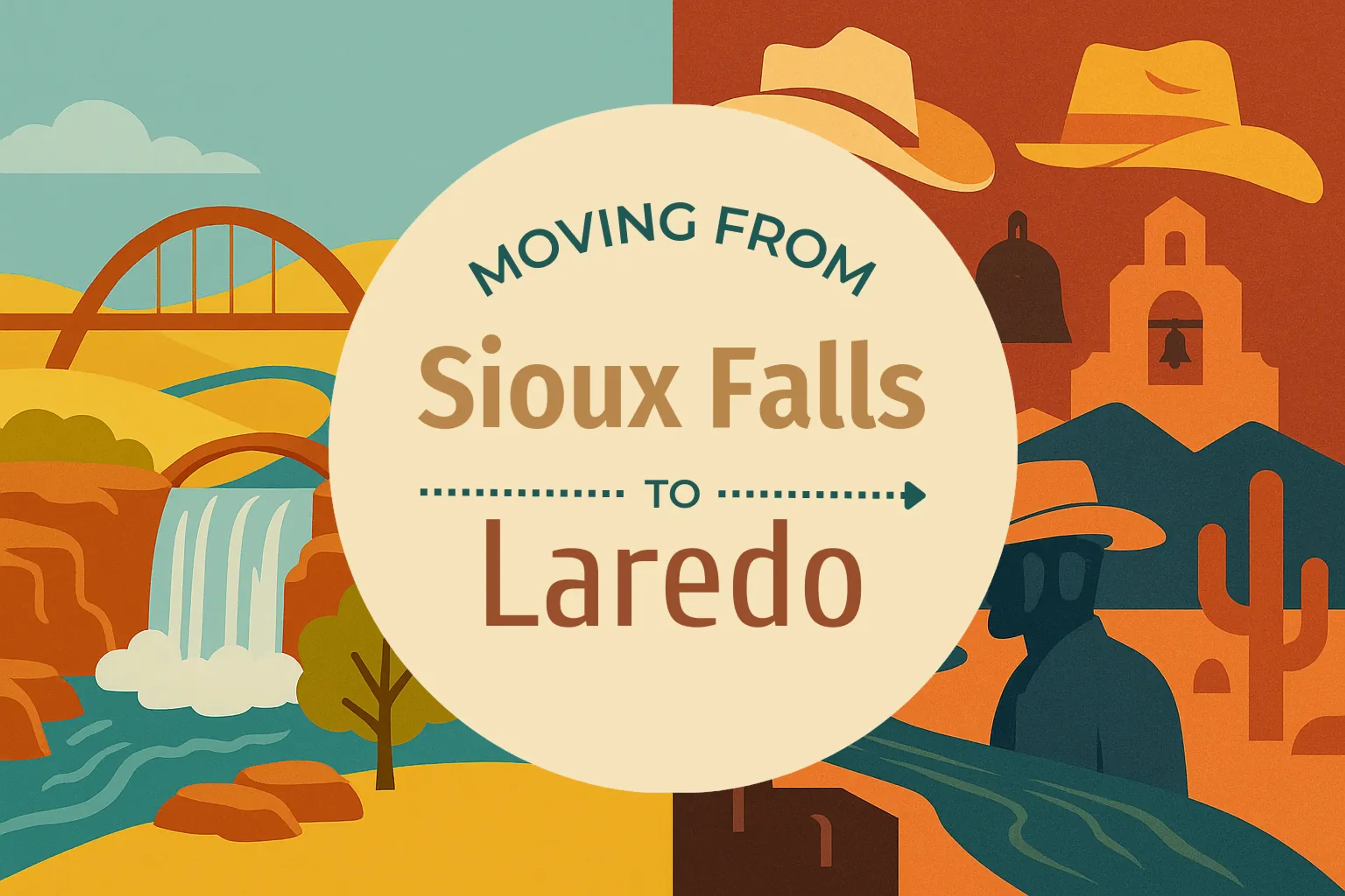 Side-by-side comparison of Sioux Falls to Laredo moving companies