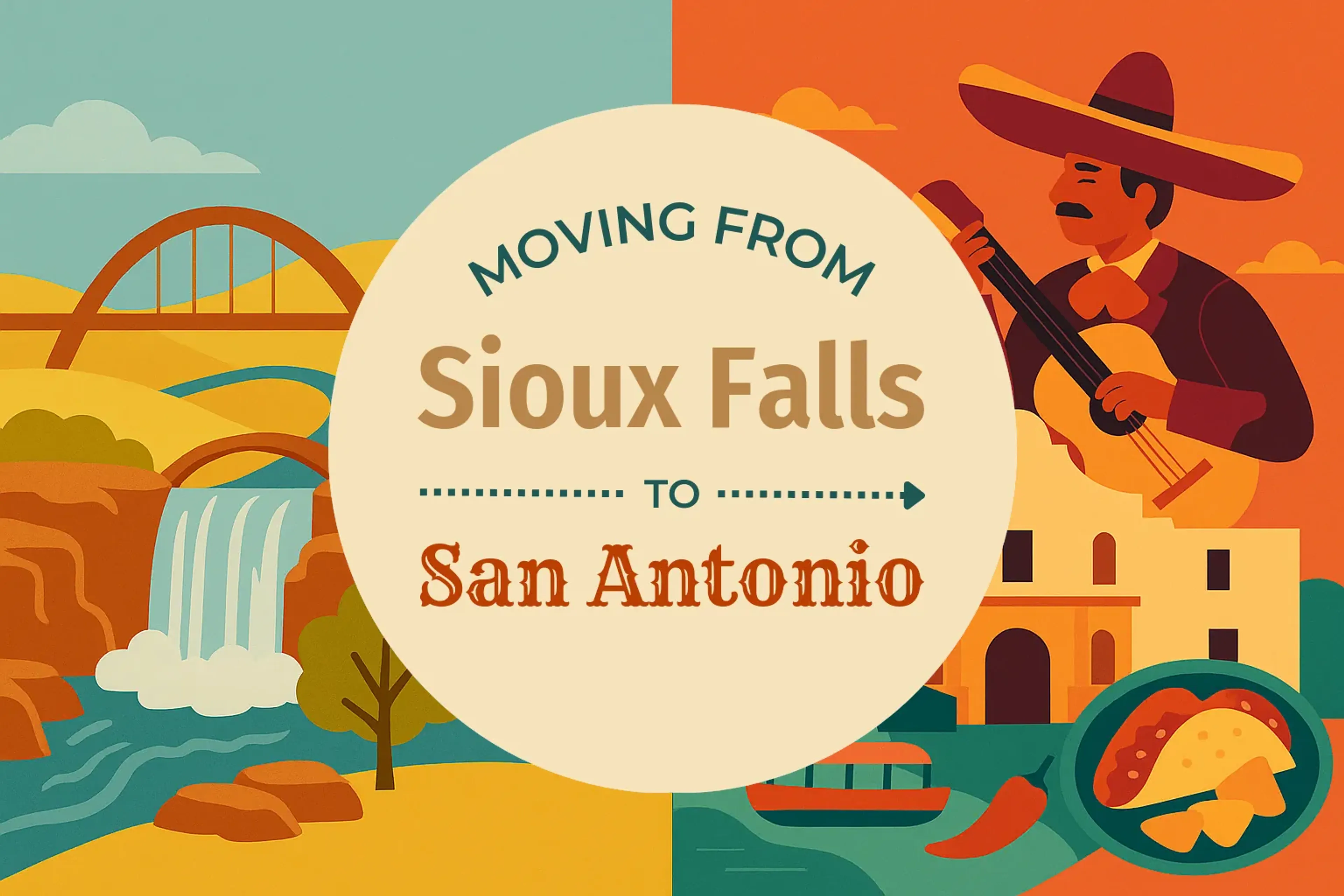 Side-by-side comparison of Sioux Falls to San Antonio moving companies
