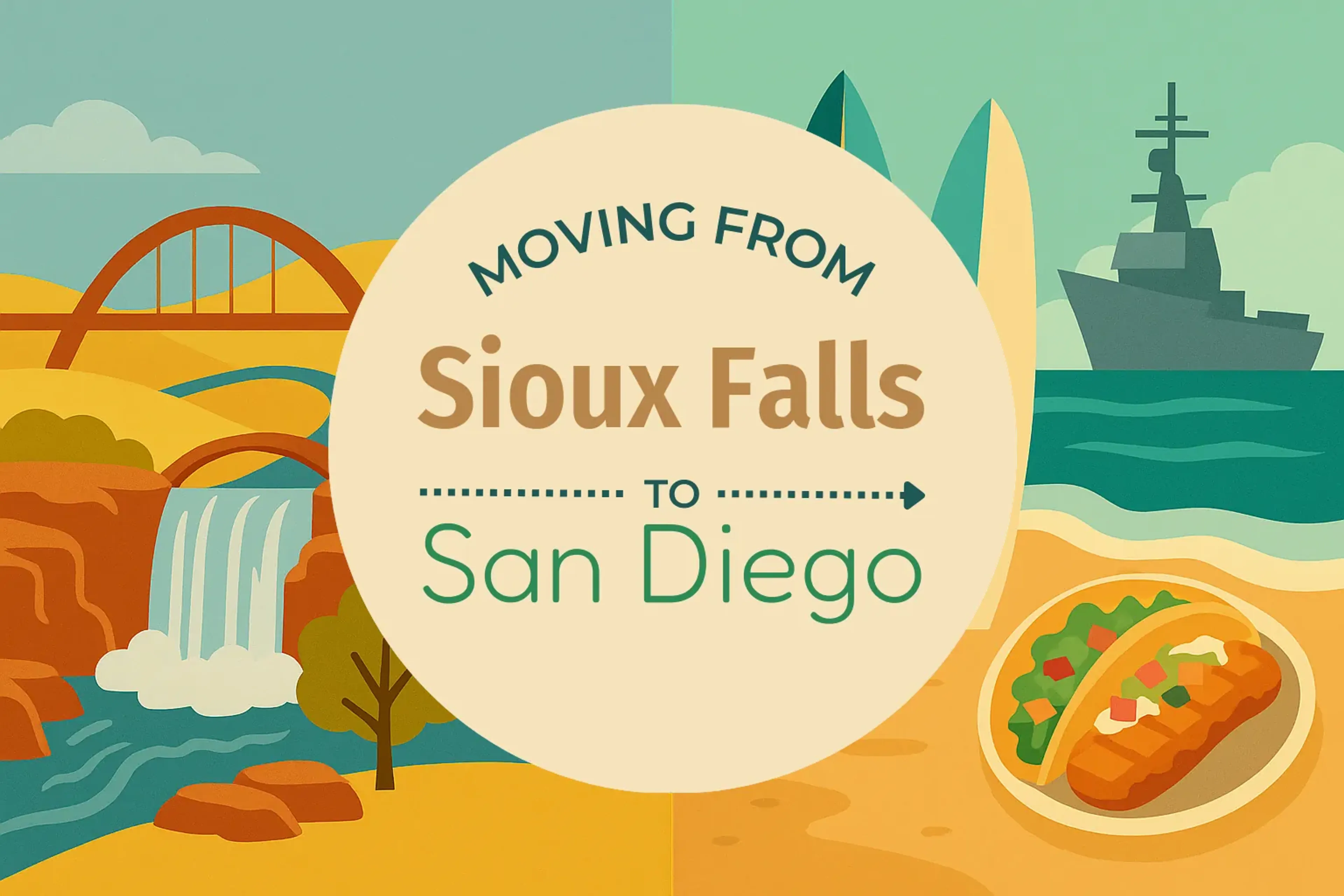 Side-by-side comparison of Sioux Falls to San Diego moving companies
