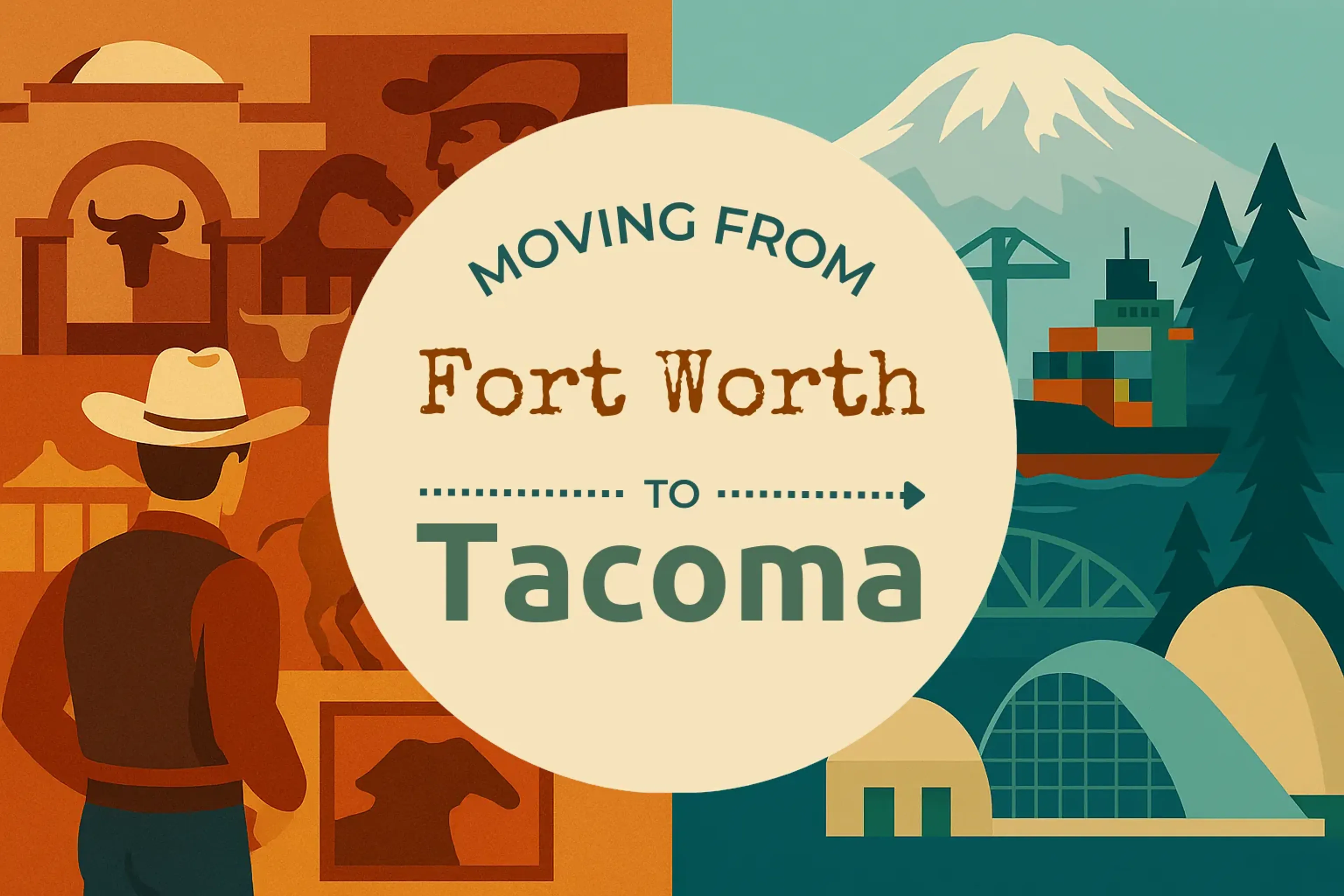 Side-by-side comparison of Fort Worth to Tacoma moving companies