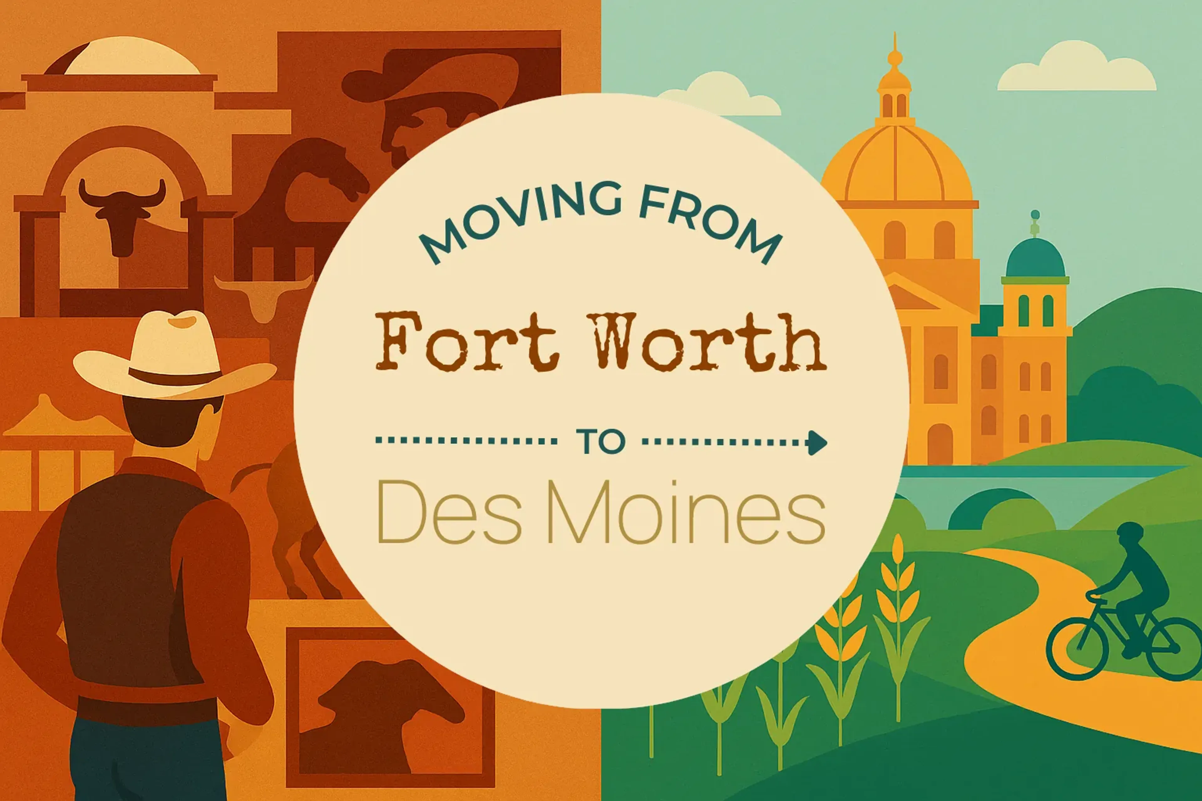 Side-by-side comparison of Fort Worth to Des Moines moving companies
