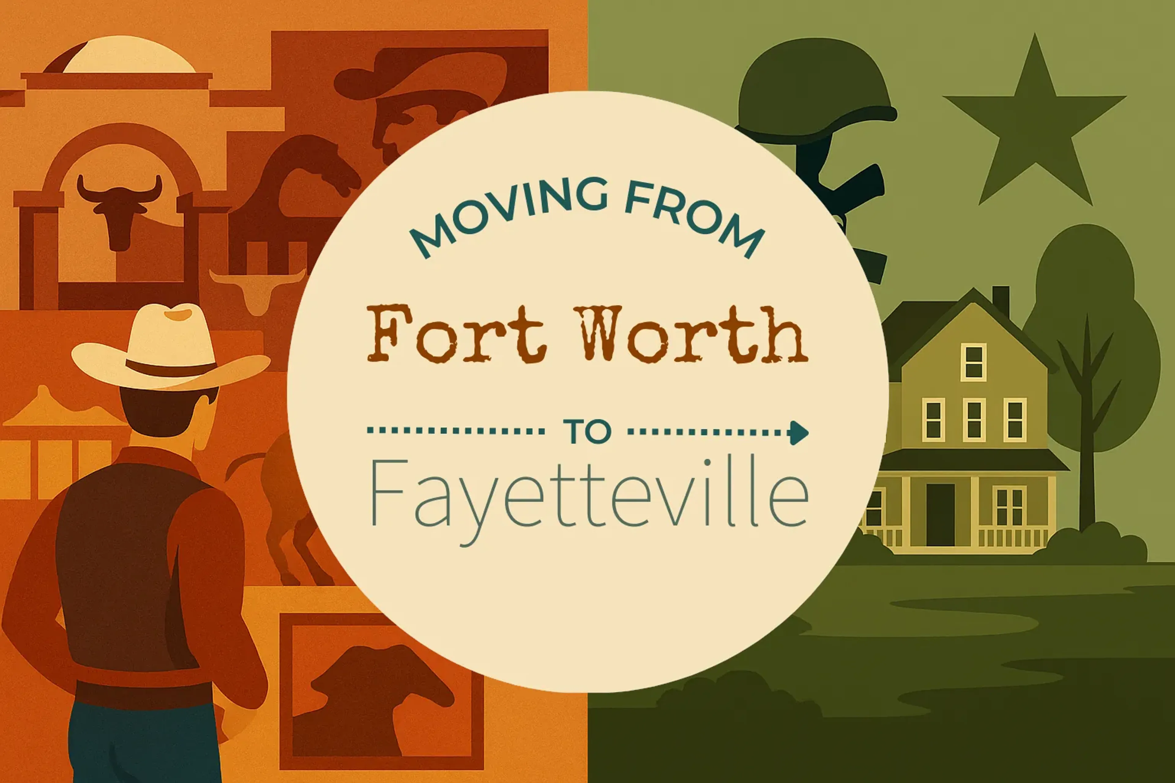 Side-by-side comparison of Fort Worth to Fayetteville moving companies