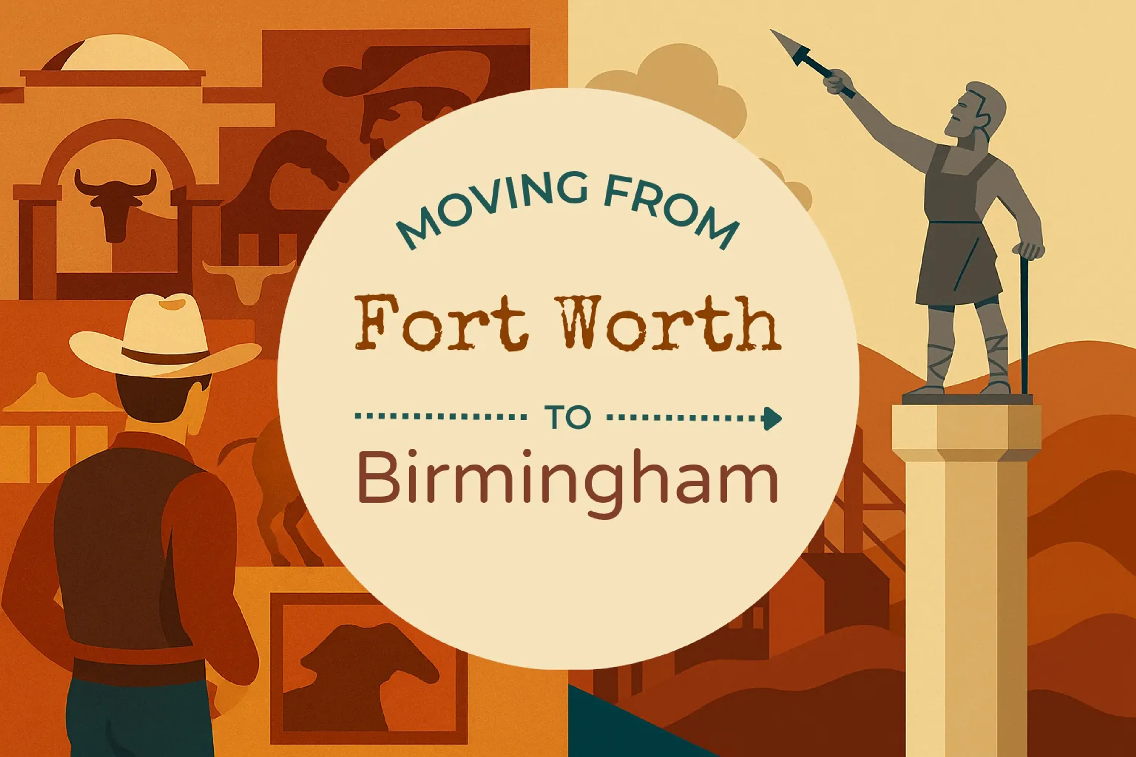 Side-by-side comparison of Fort Worth to Birmingham moving companies