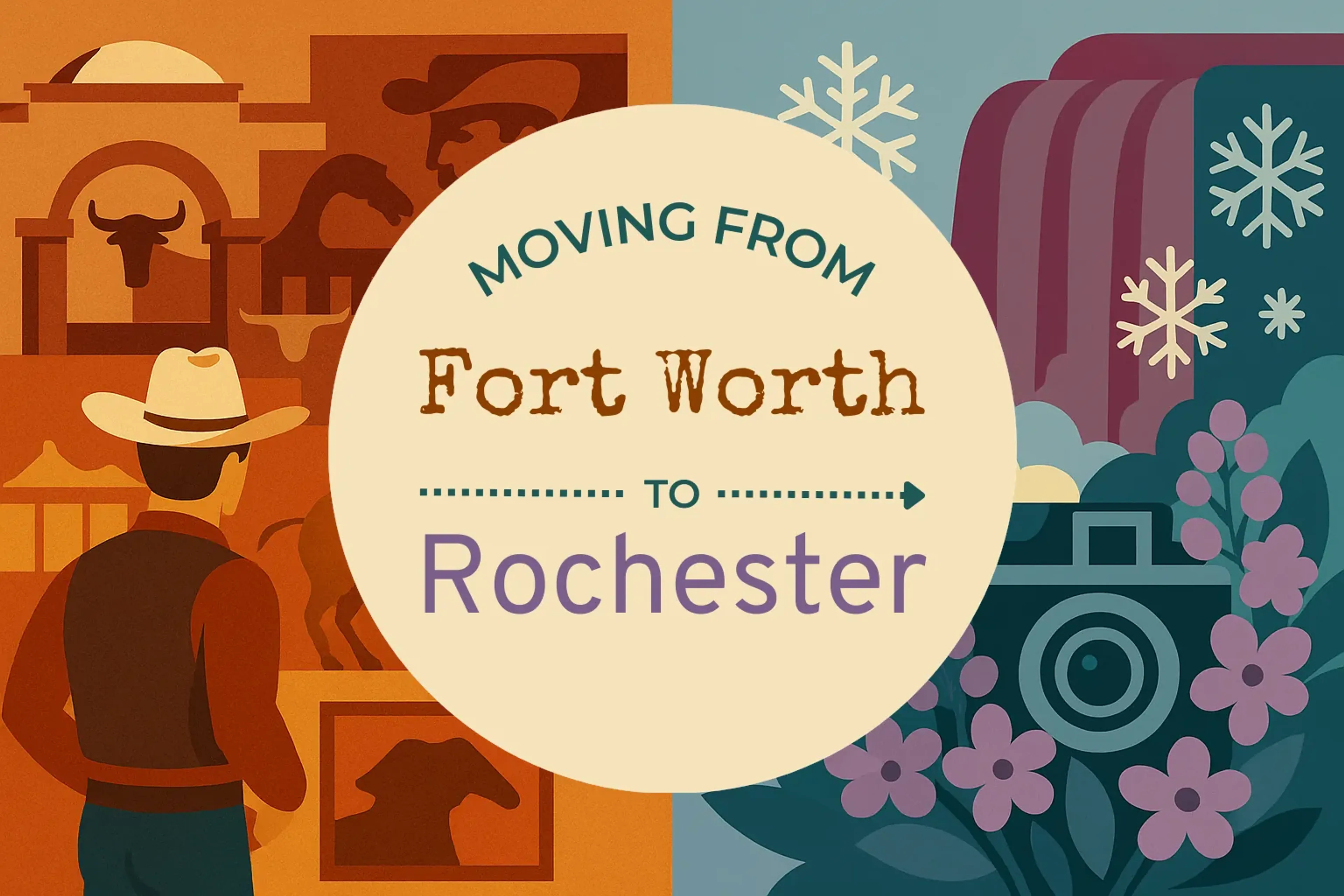 Side-by-side comparison of Fort Worth to Rochester moving companies