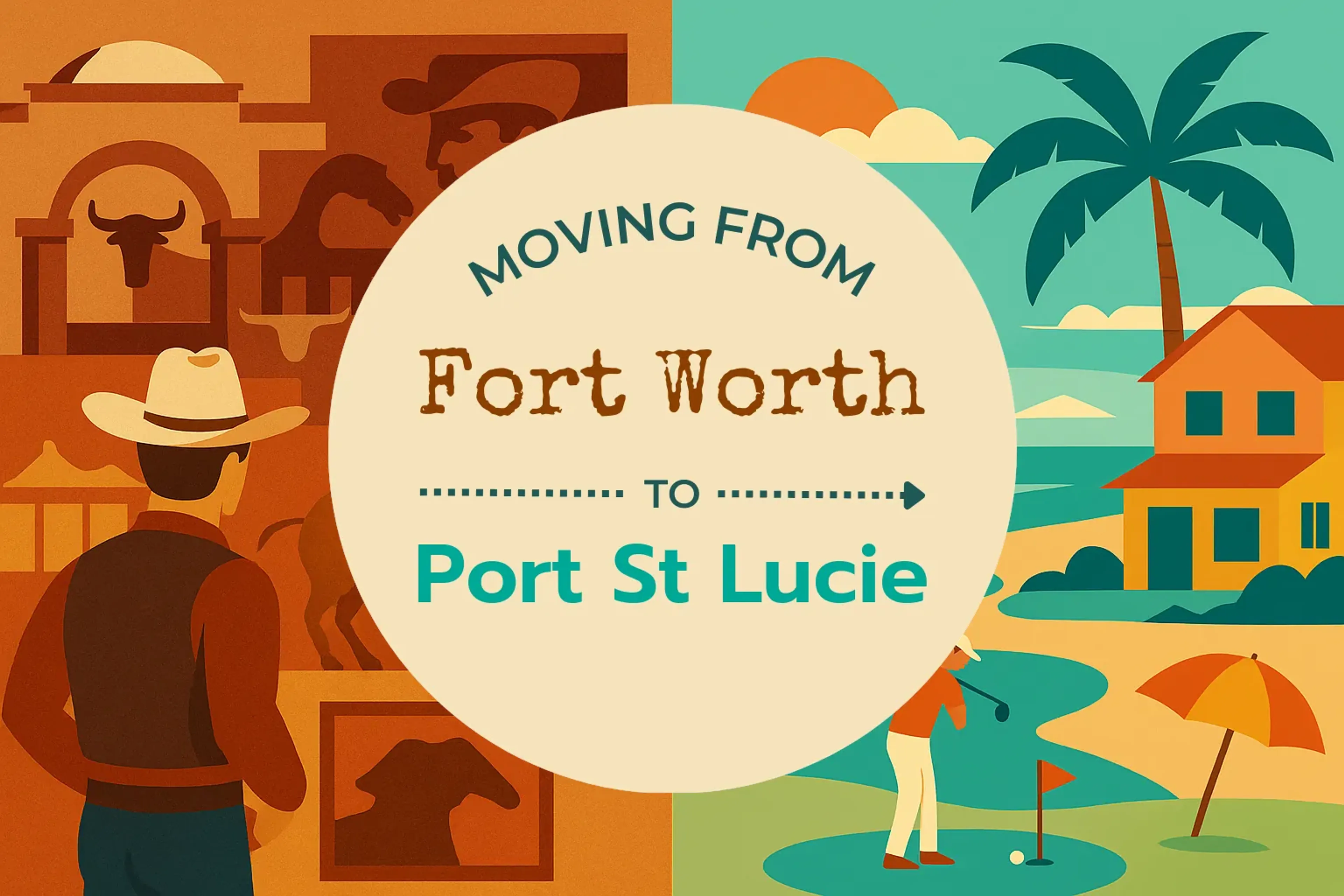 Side-by-side comparison of Fort Worth to Port St. Lucie moving companies