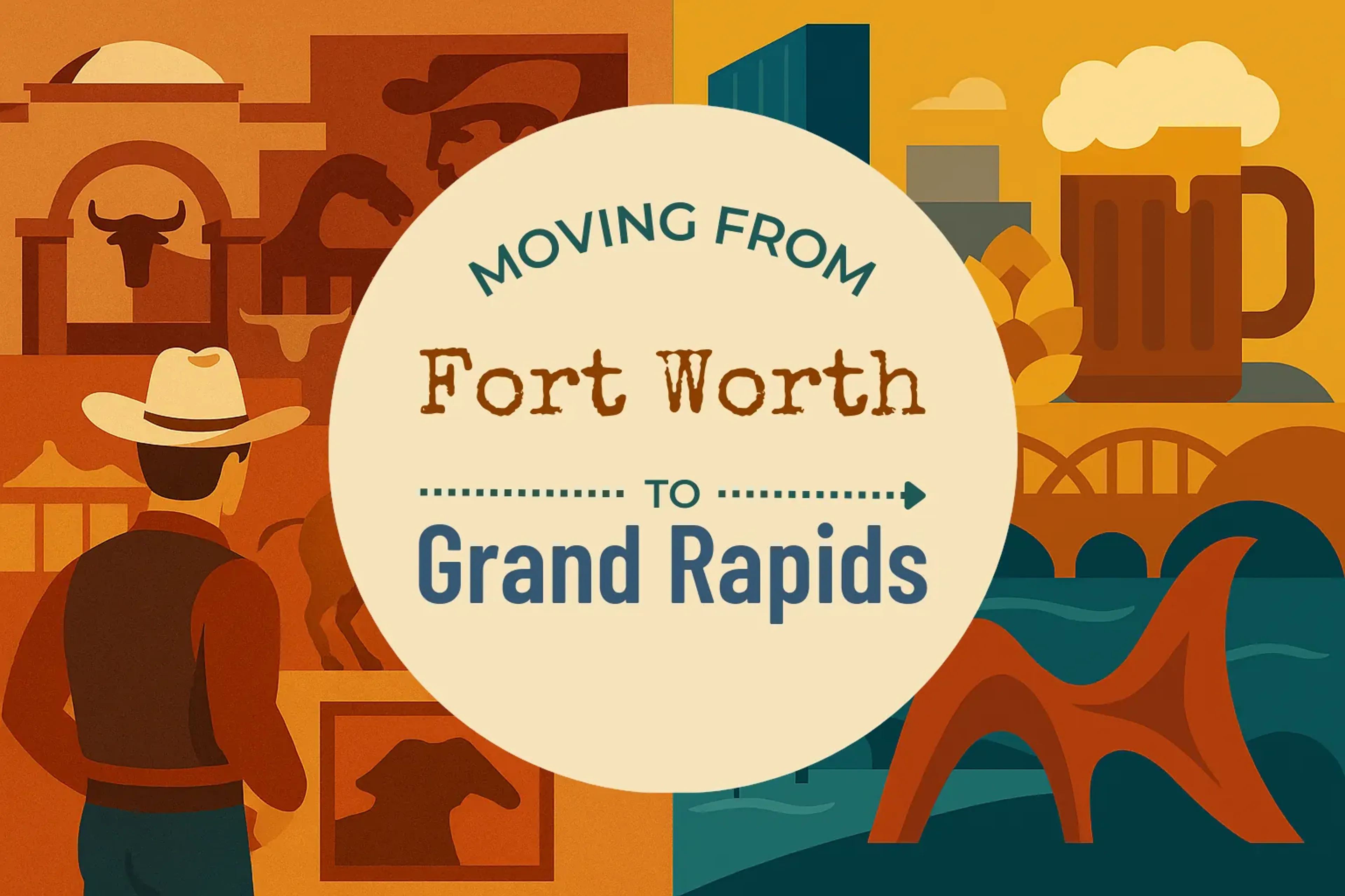 Side-by-side comparison of Fort Worth to Grand Rapids moving companies