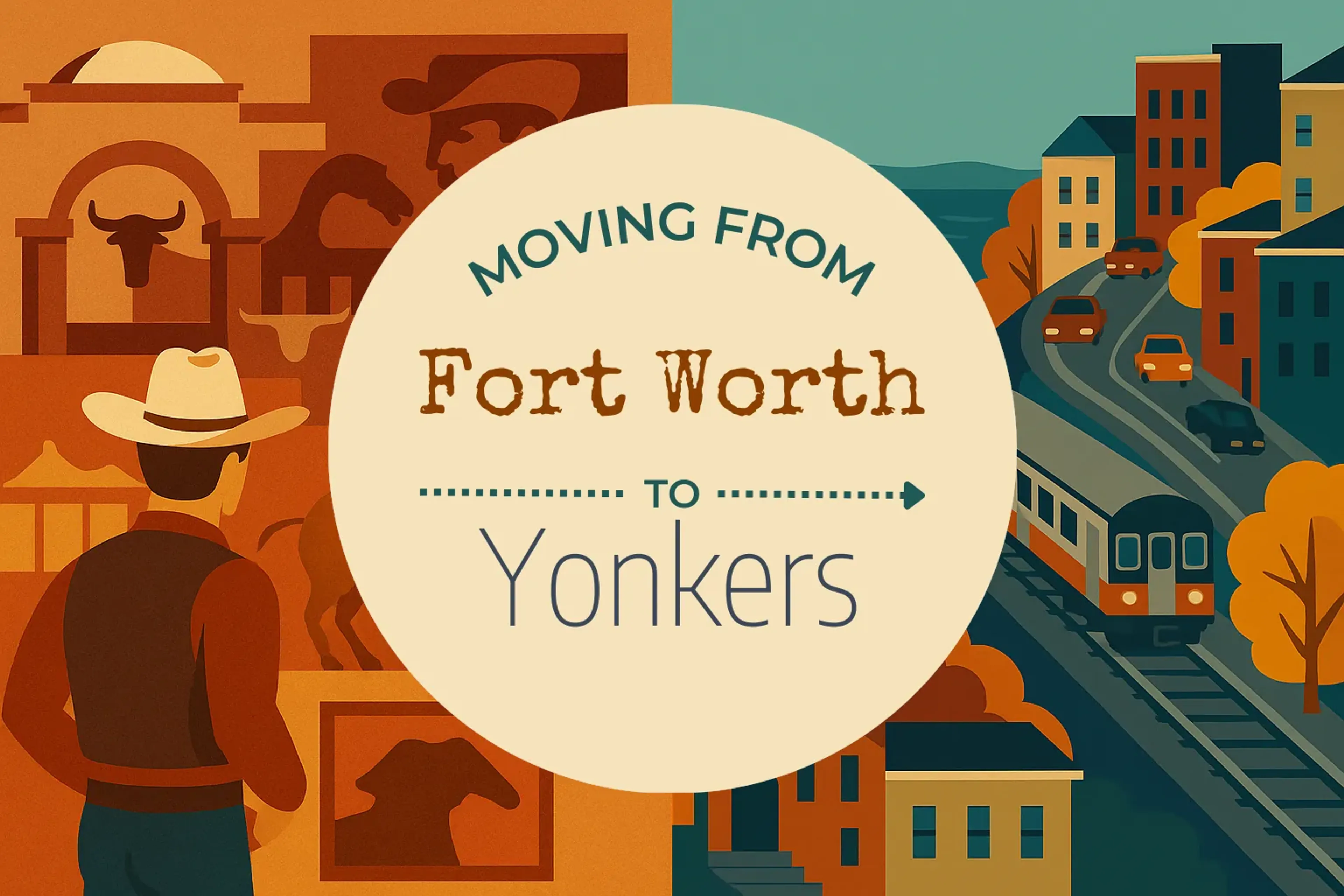 Side-by-side comparison of Fort Worth to Yonkers moving companies
