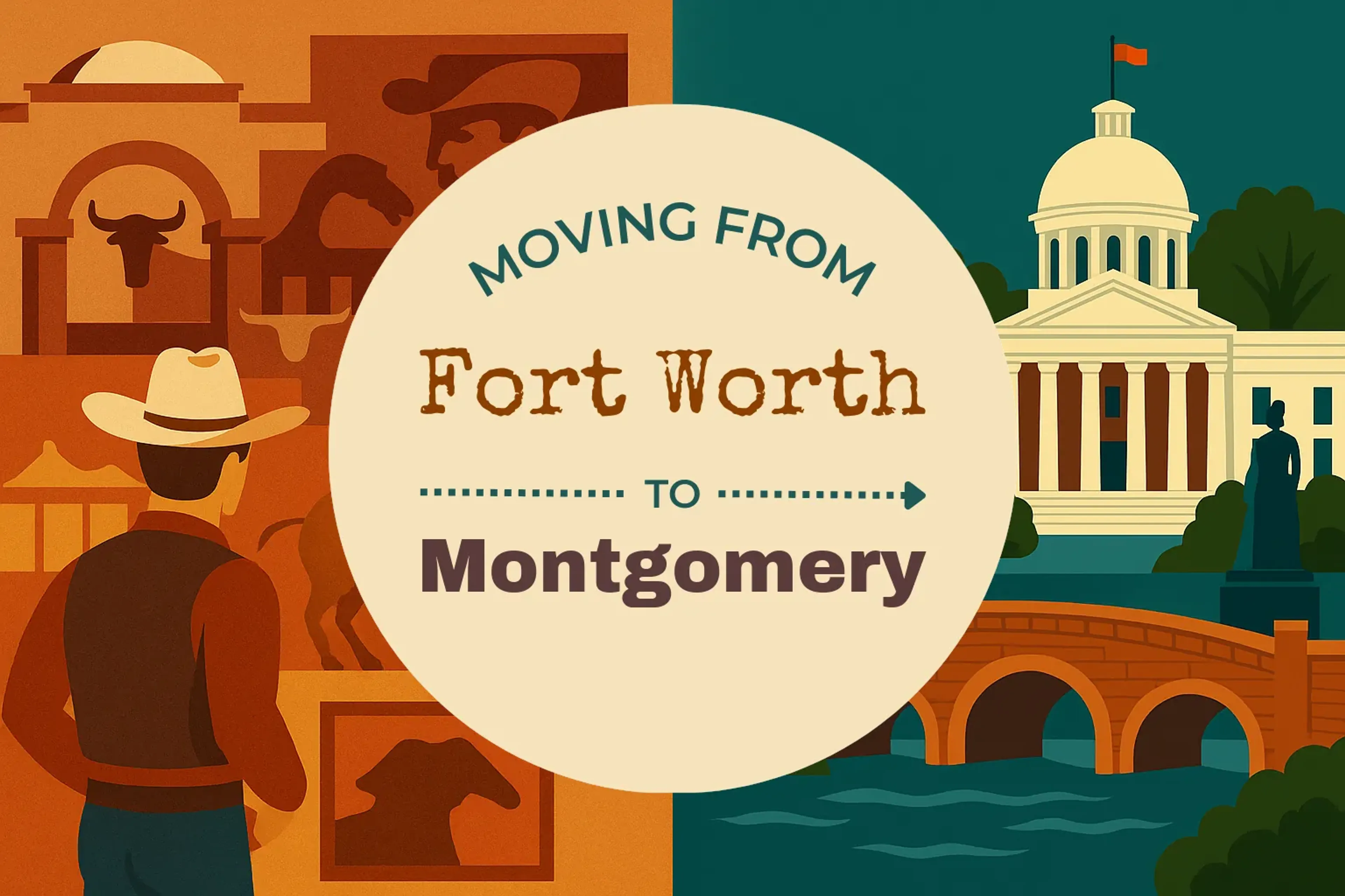 Side-by-side comparison of Fort Worth to Montgomery moving companies