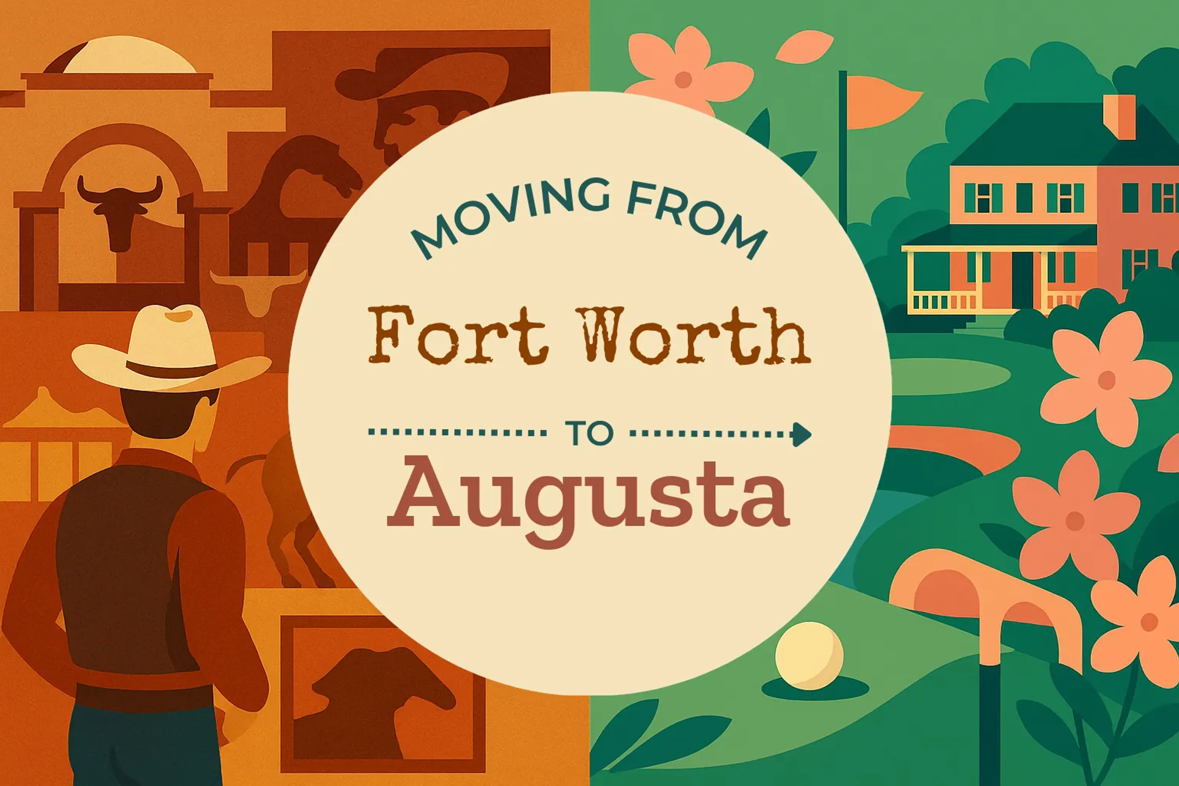 Side-by-side comparison of Fort Worth to Augusta moving companies