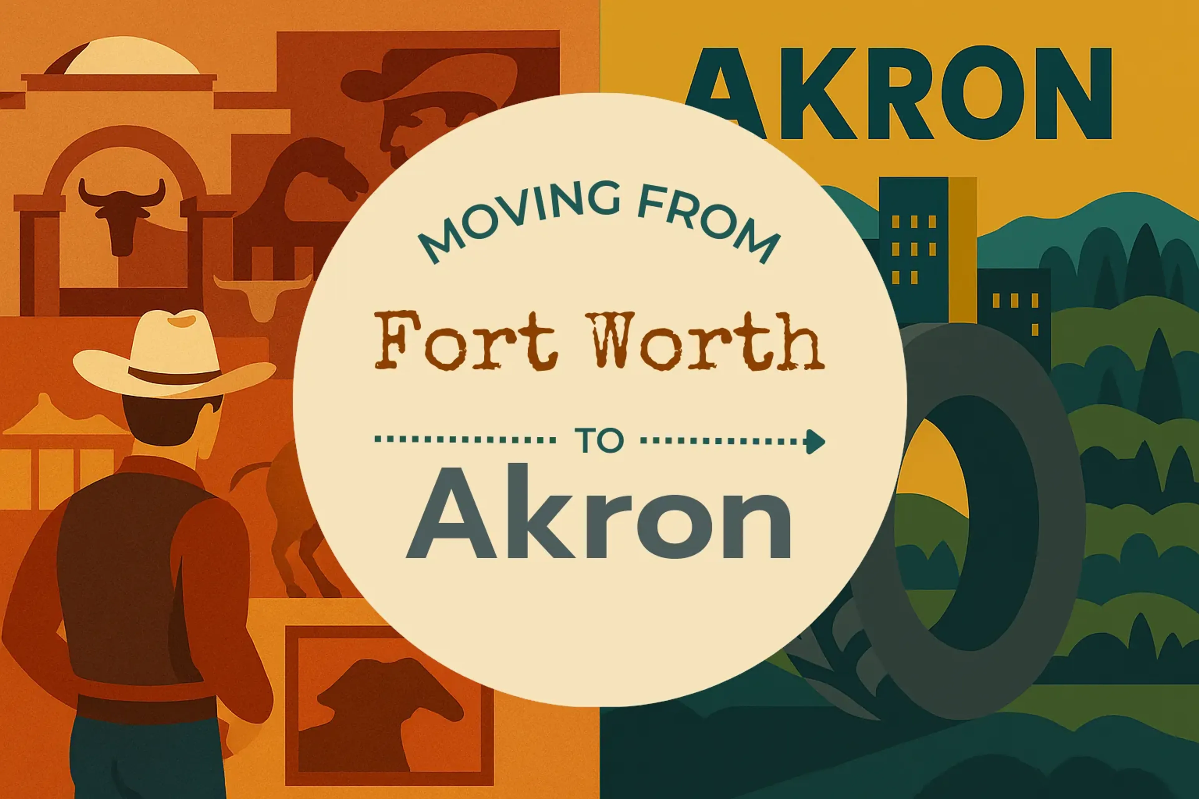 Side-by-side comparison of Fort Worth to Akron moving companies