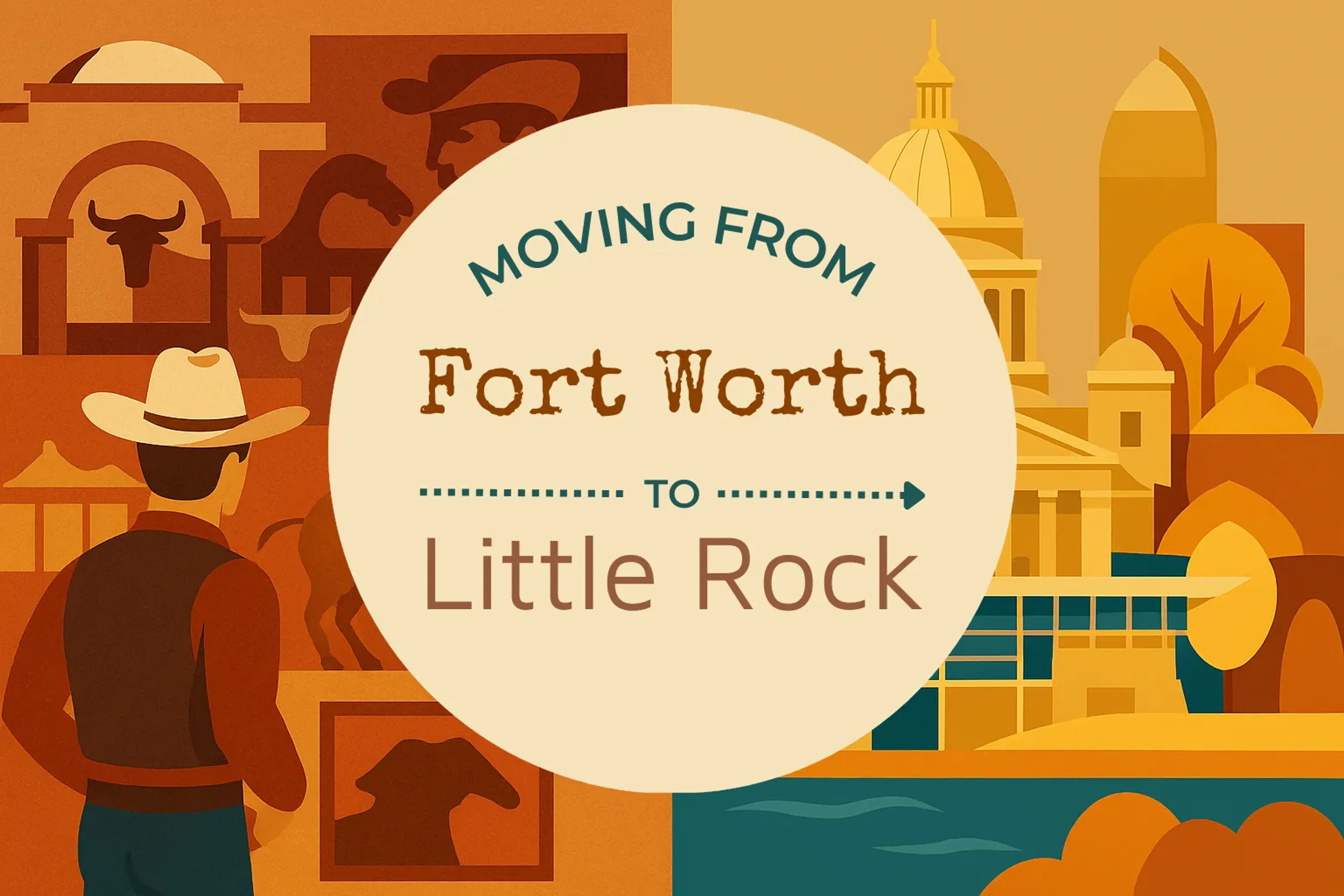 Side-by-side comparison of Fort Worth to Little Rock moving companies