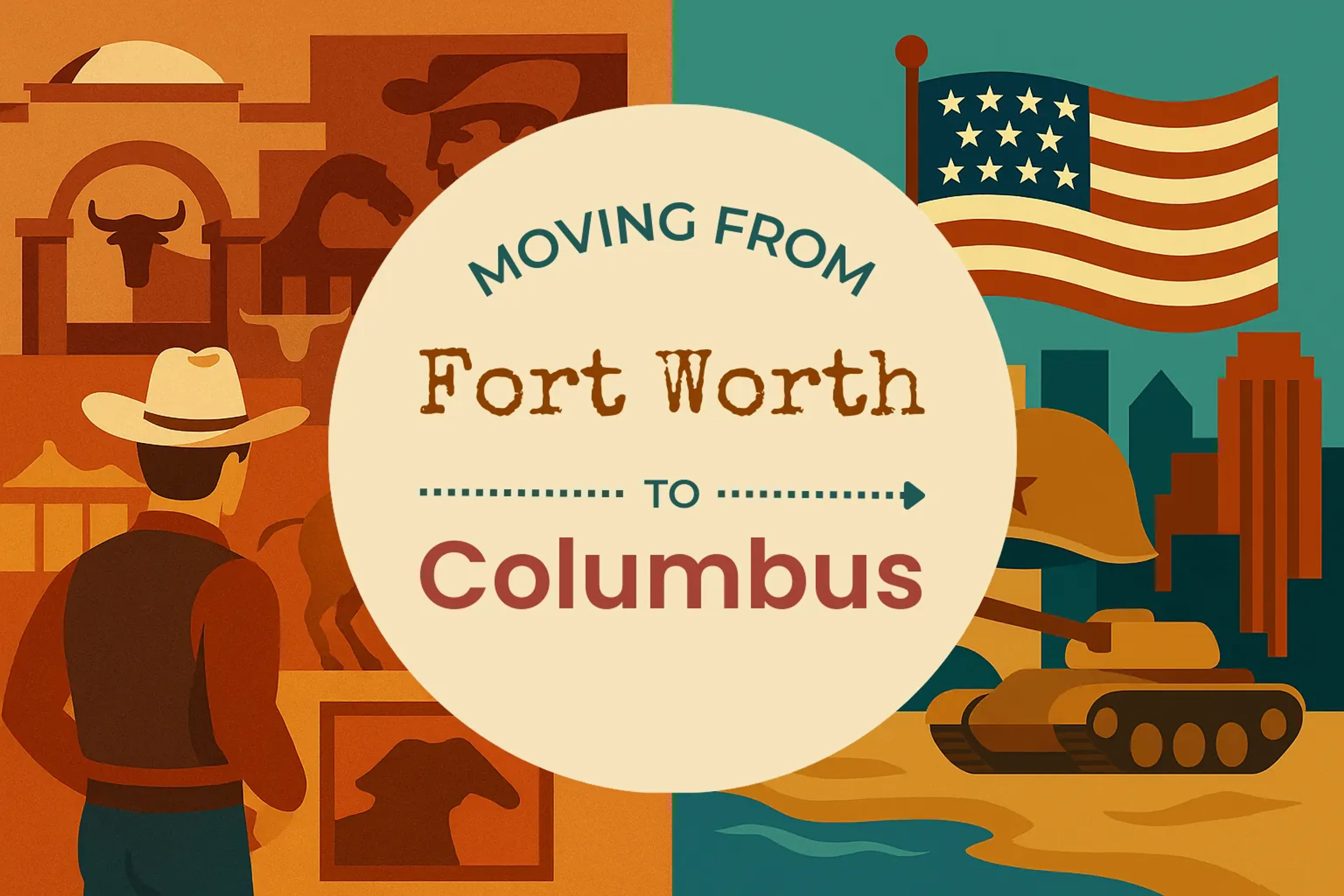 Side-by-side comparison of Fort Worth to Columbus moving companies