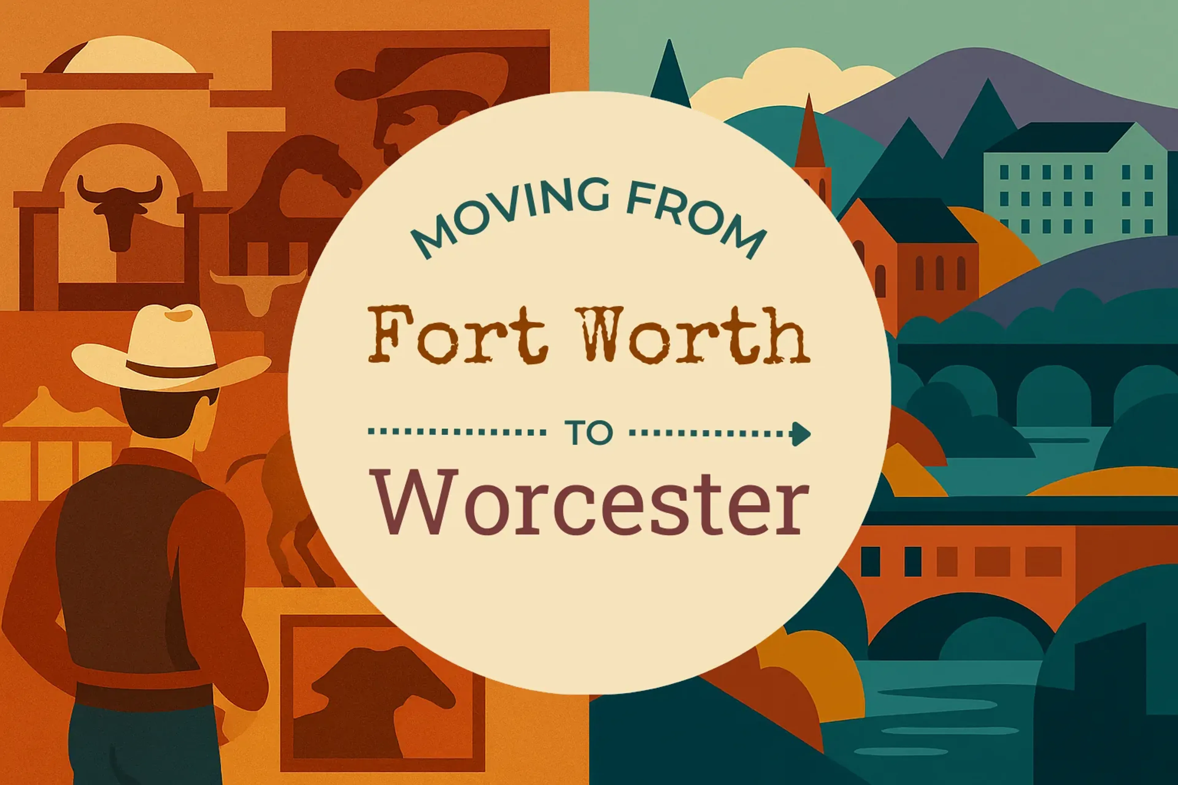 Side-by-side comparison of Fort Worth to Worcester moving companies