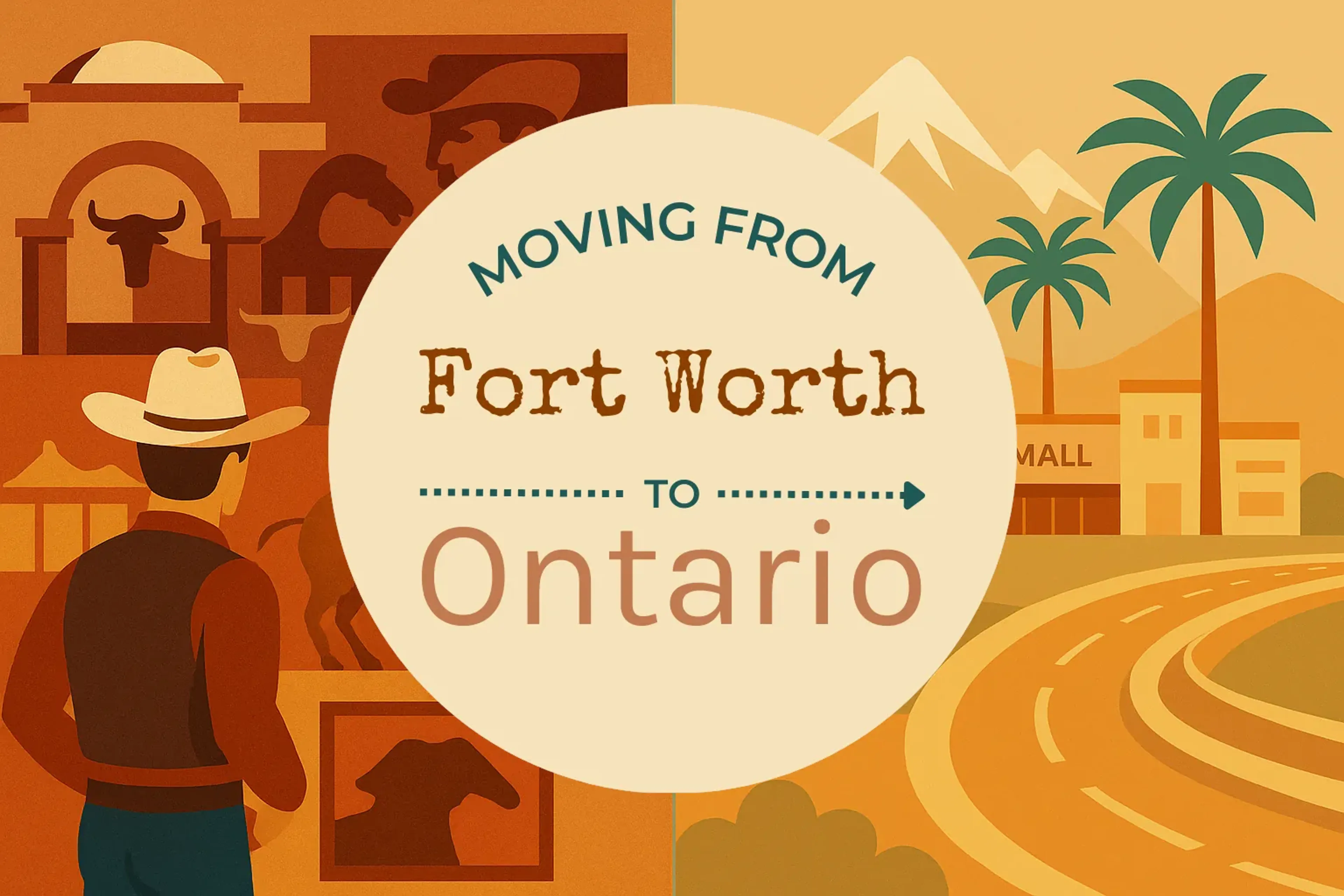 Side-by-side comparison of Fort Worth to Ontario moving companies