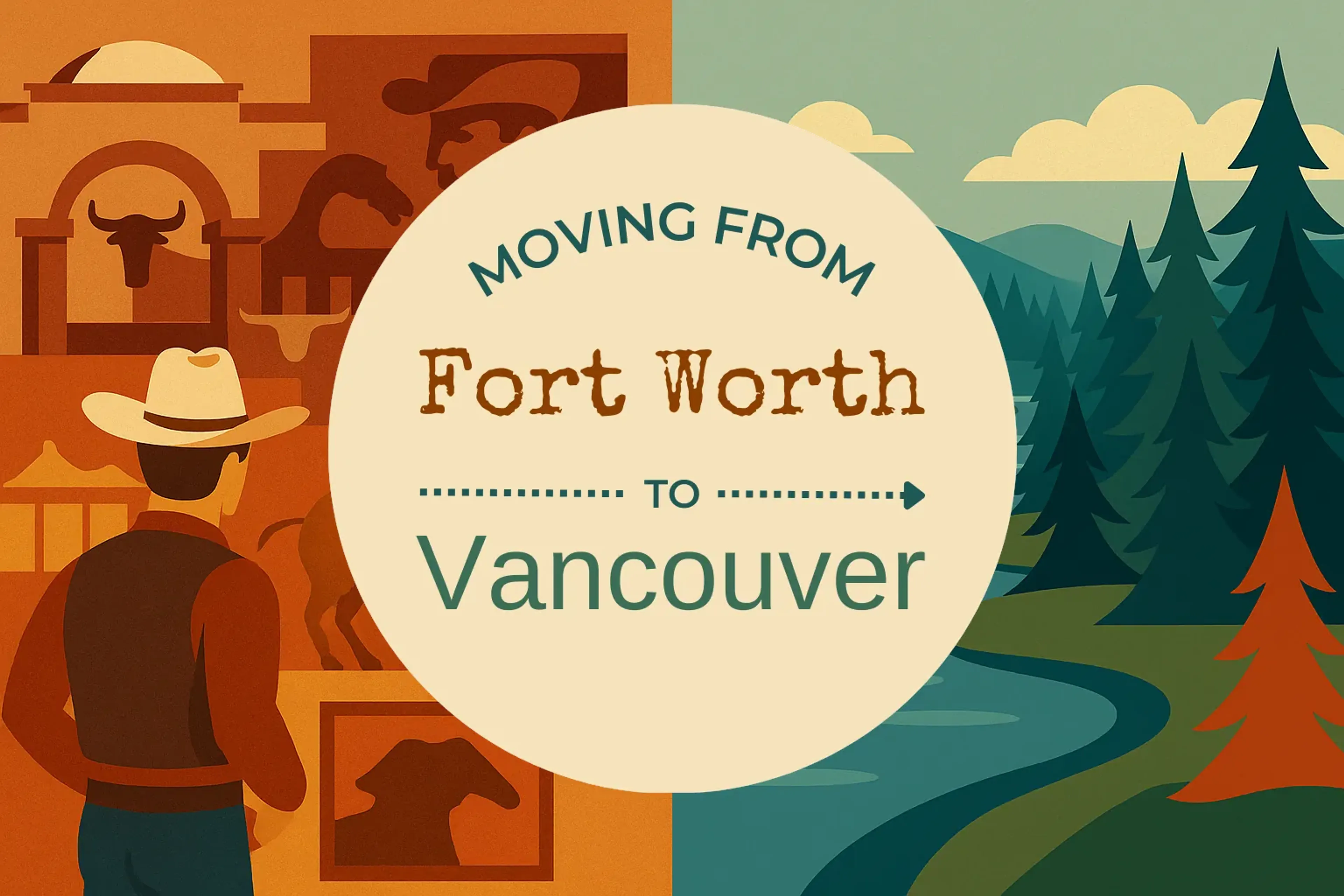 Side-by-side comparison of Fort Worth to Vancouver moving companies