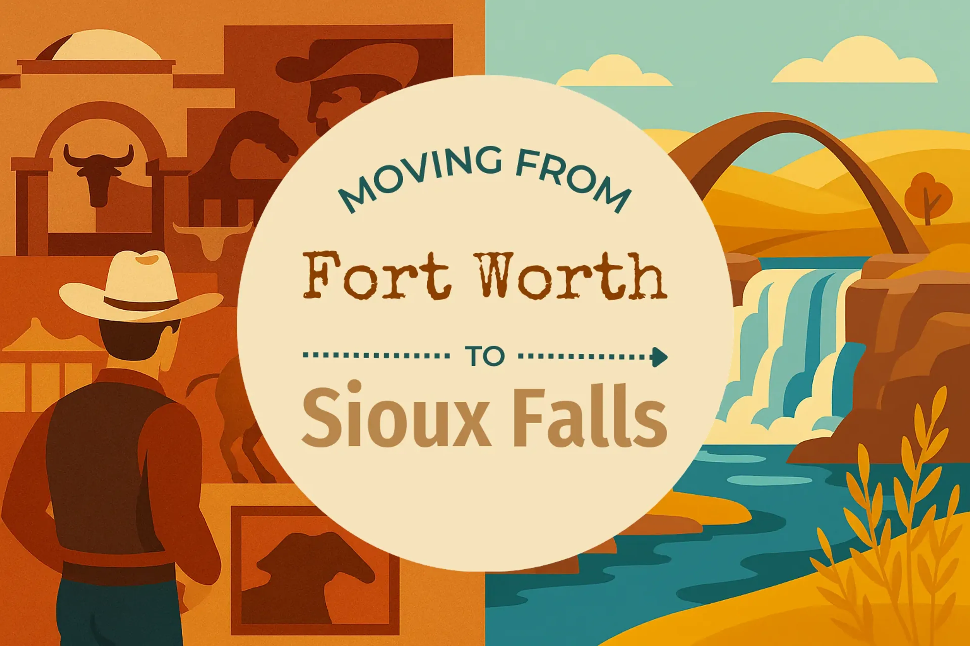 Side-by-side comparison of Fort Worth to Sioux Falls moving companies