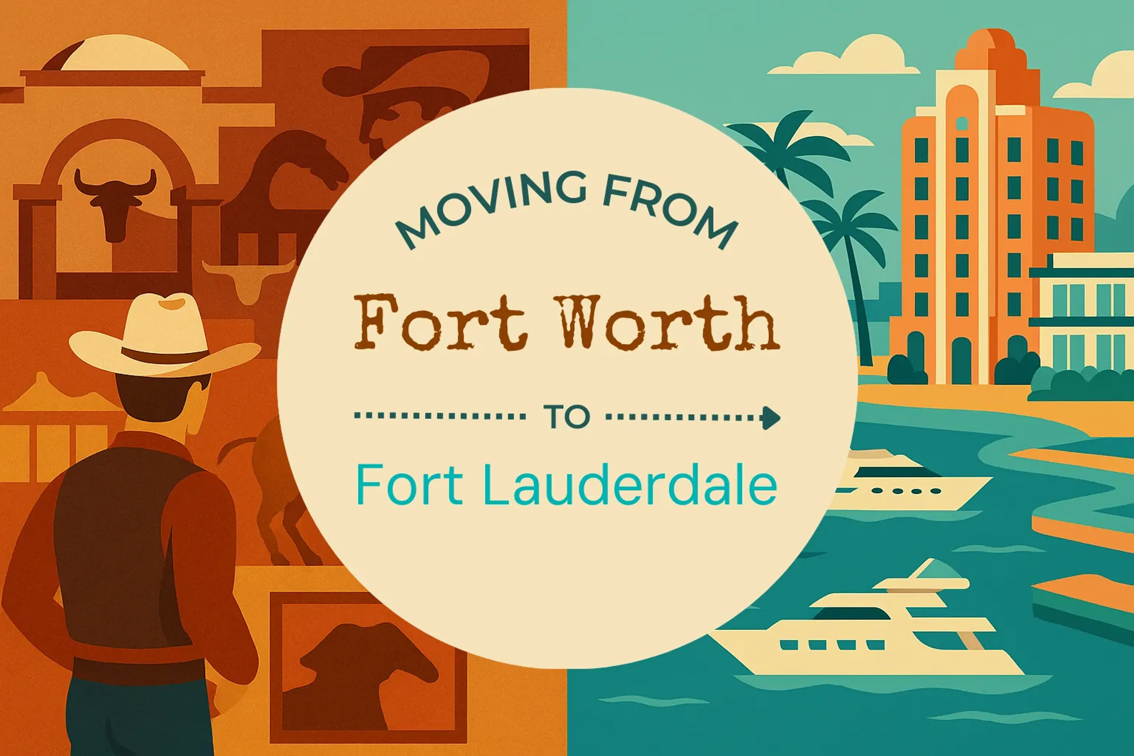 Side-by-side comparison of Fort Worth to Fort Lauderdale moving companies