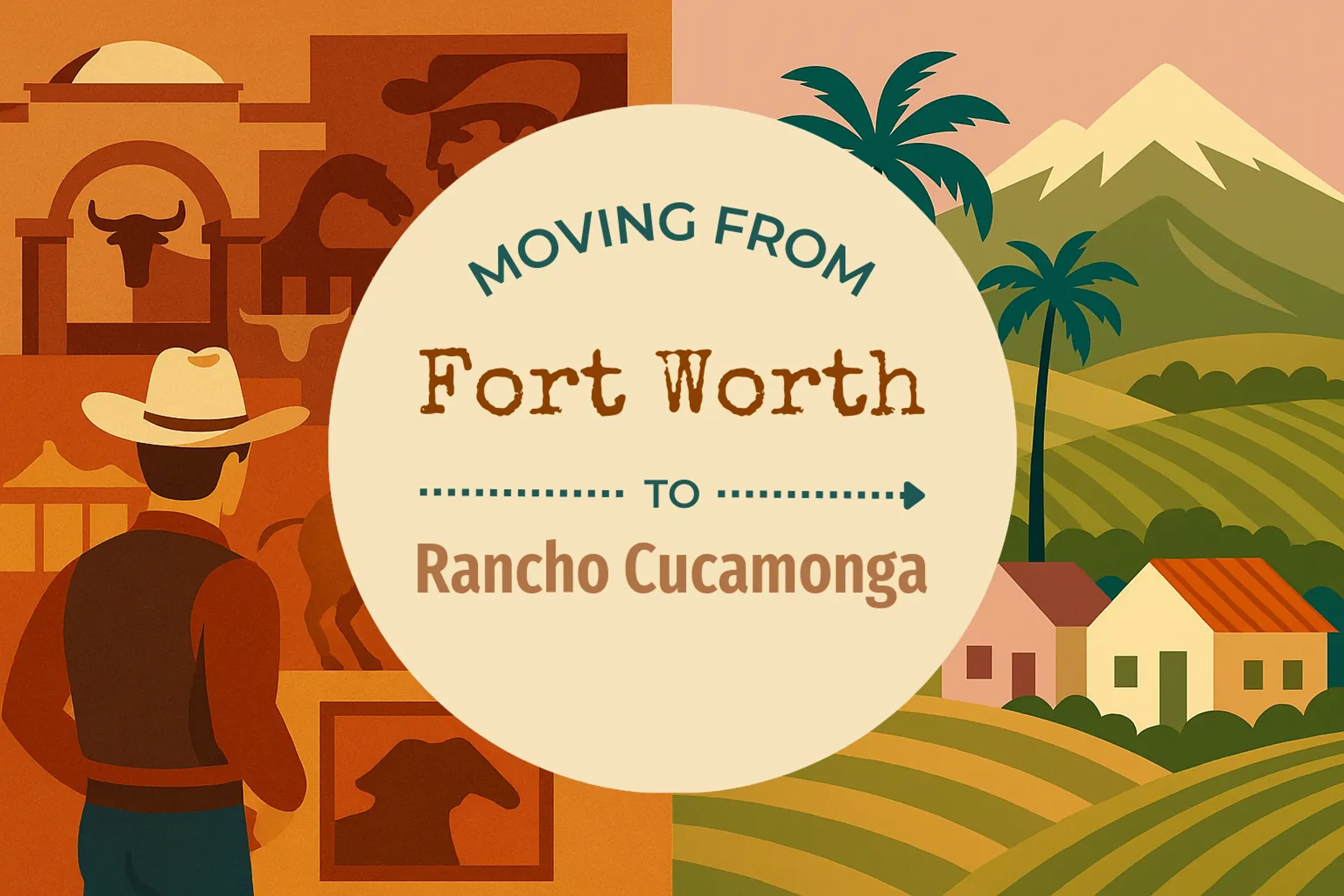 Side-by-side comparison of Fort Worth to Rancho Cucamonga moving companies