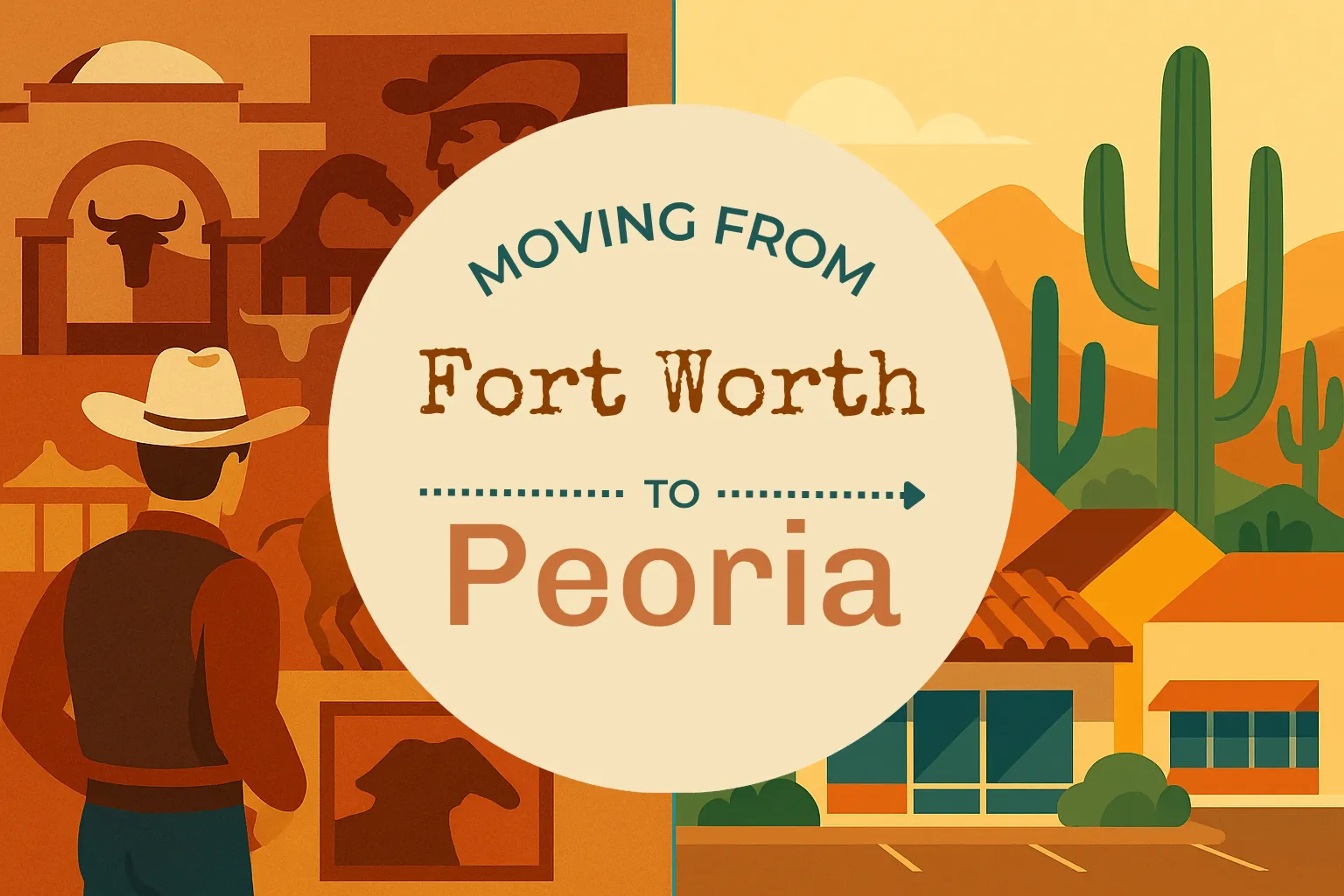 Side-by-side comparison of Fort Worth to Peoria moving companies