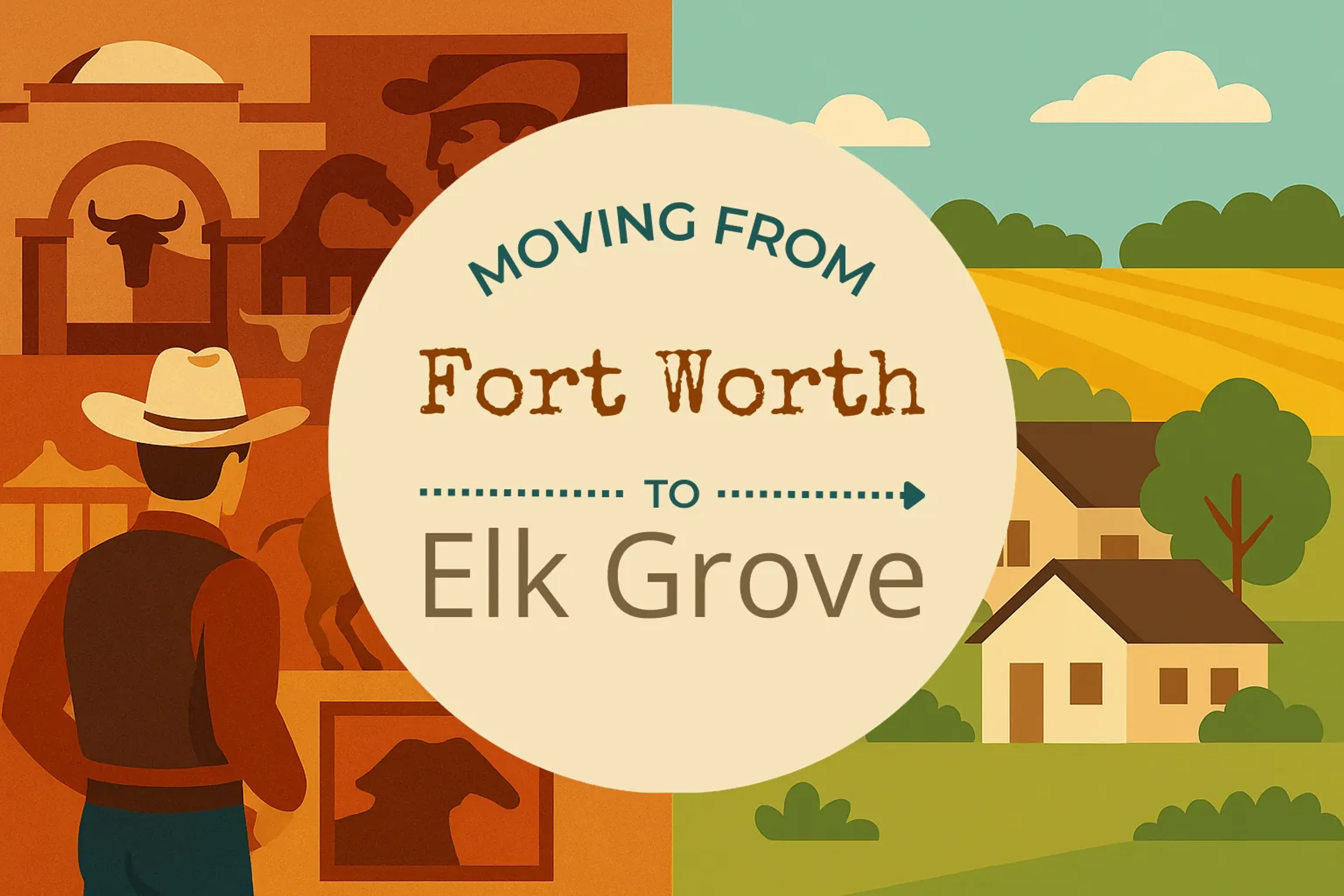 Side-by-side comparison of Fort Worth to Elk Grove moving companies